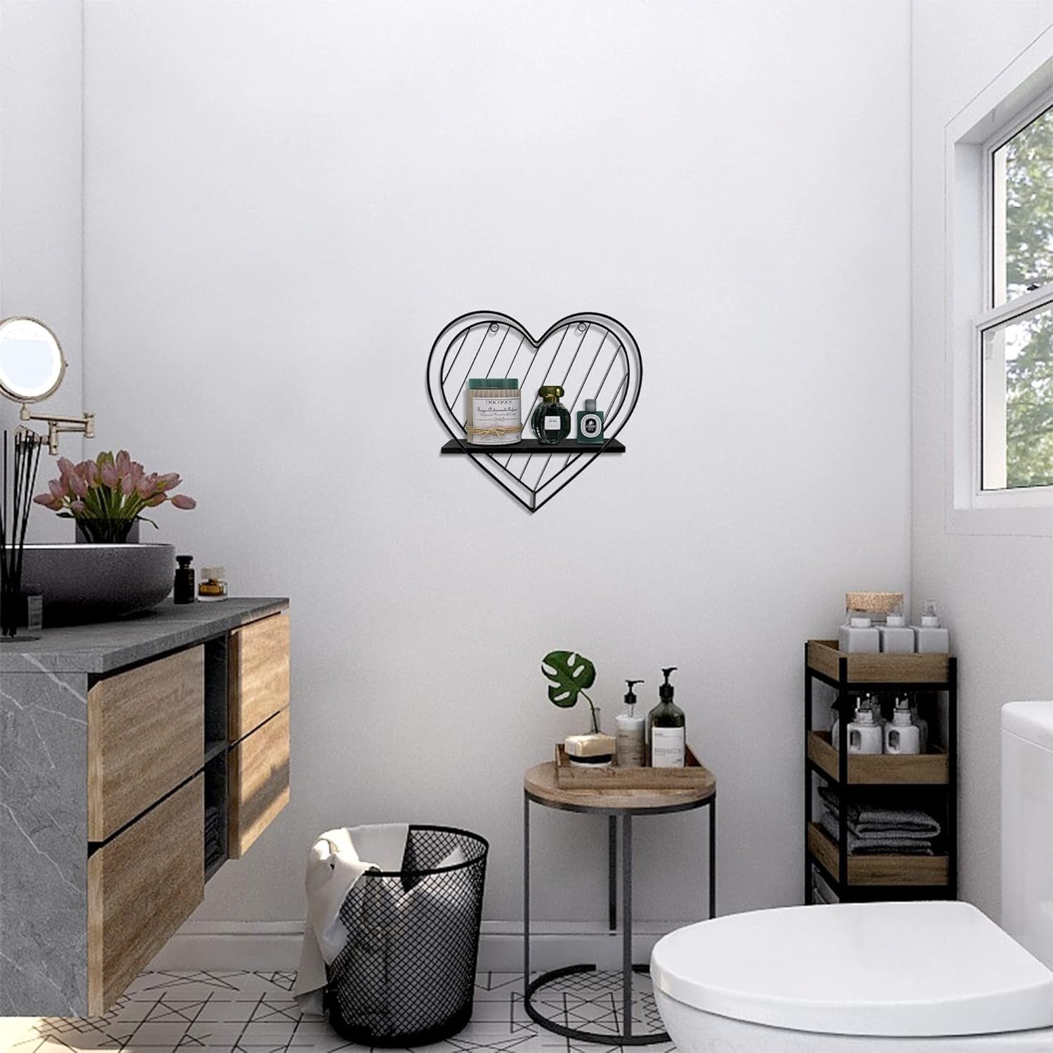 Holz Lichter Wandregal Herz Wandregal Holz günstig online kaufen