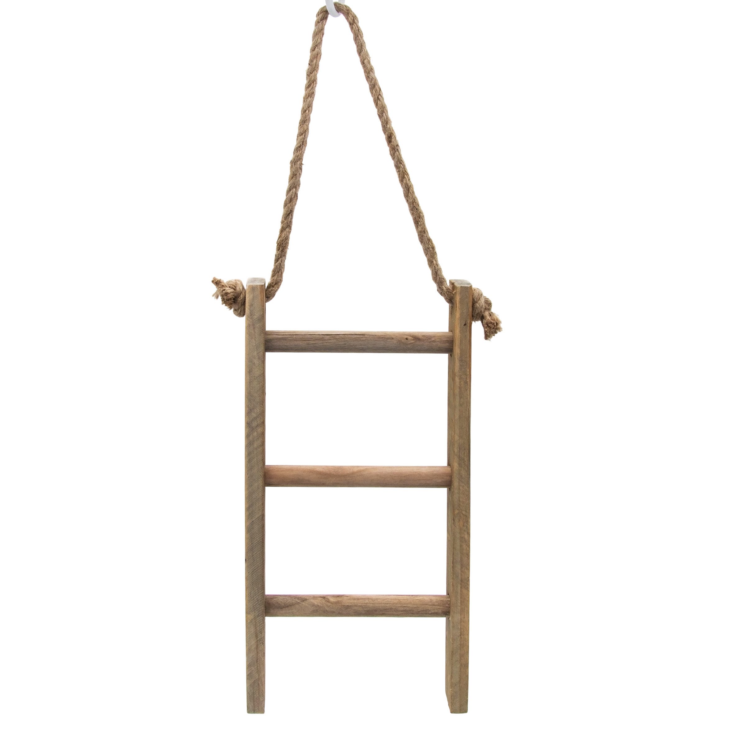 Spetebo Dekoleiter Holz Dekoleiter Landhaus Design - 40 x 20 cm (Anzahl, 1 St., Stück), mit 3 Sprossen zum Dekorieren