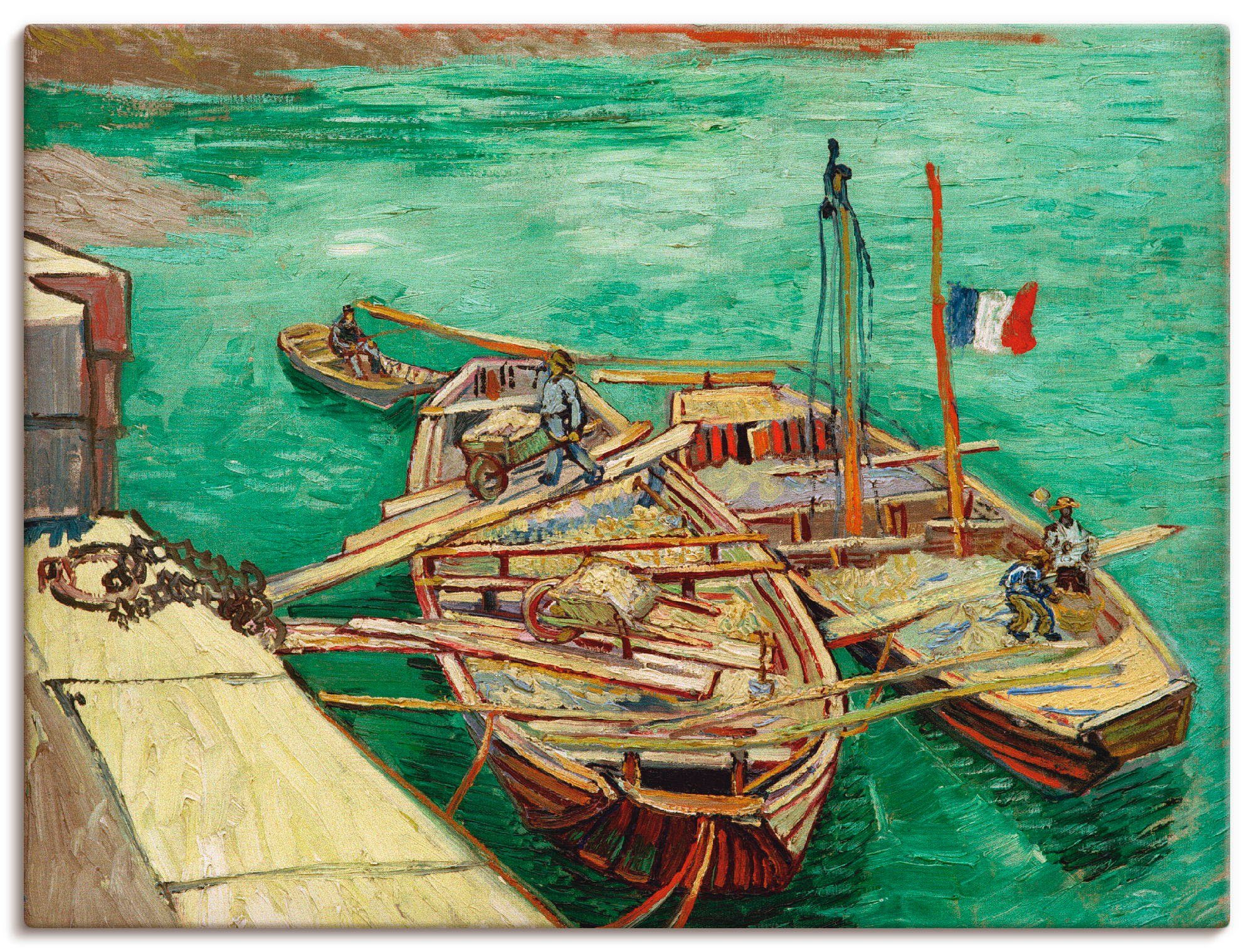 Artland Wandbild Rhonebarken. 1888, Boote & Schiffe (1 St), als Leinwandbild, Wandaufkleber oder Poster in versch. Größen | Poster