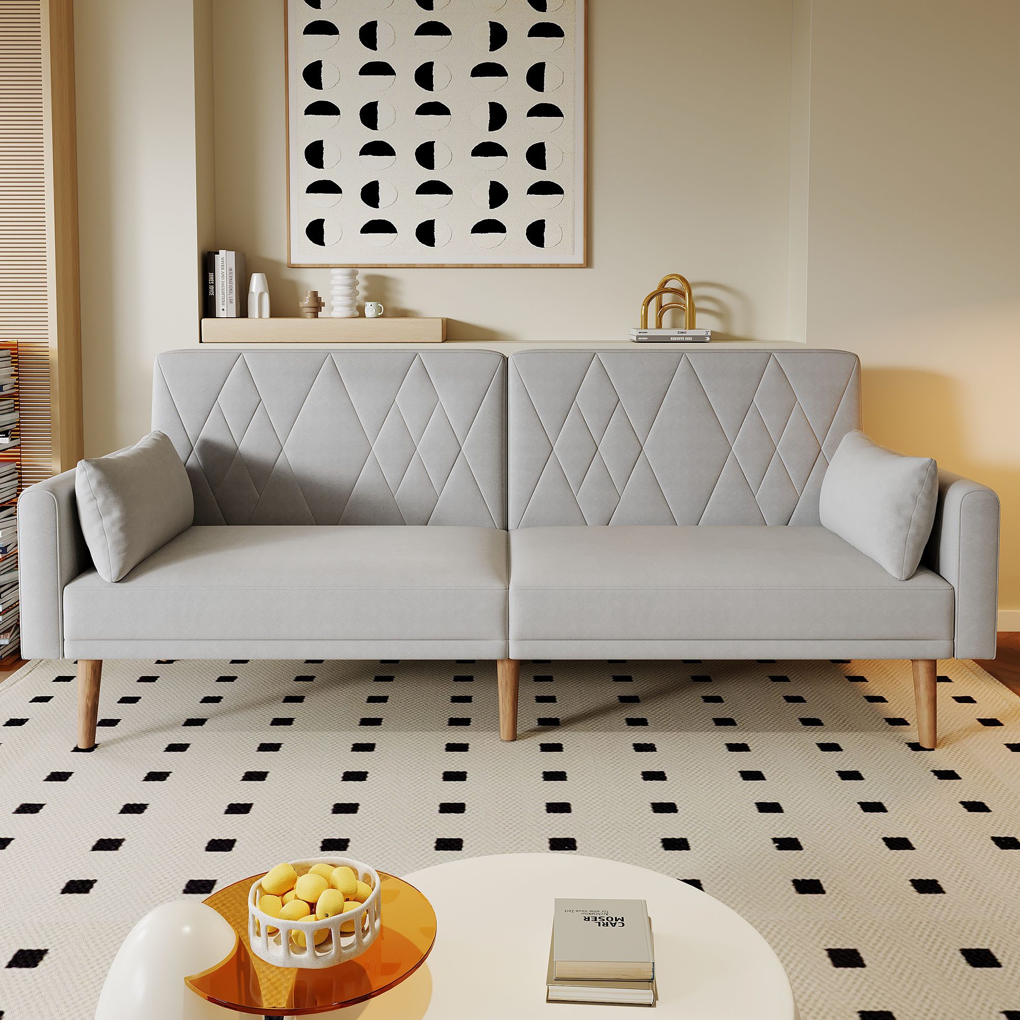 Merax Schlafsofa klappbar Zweisitzer-Sofa mit Schlaffunktion, günstig online kaufen