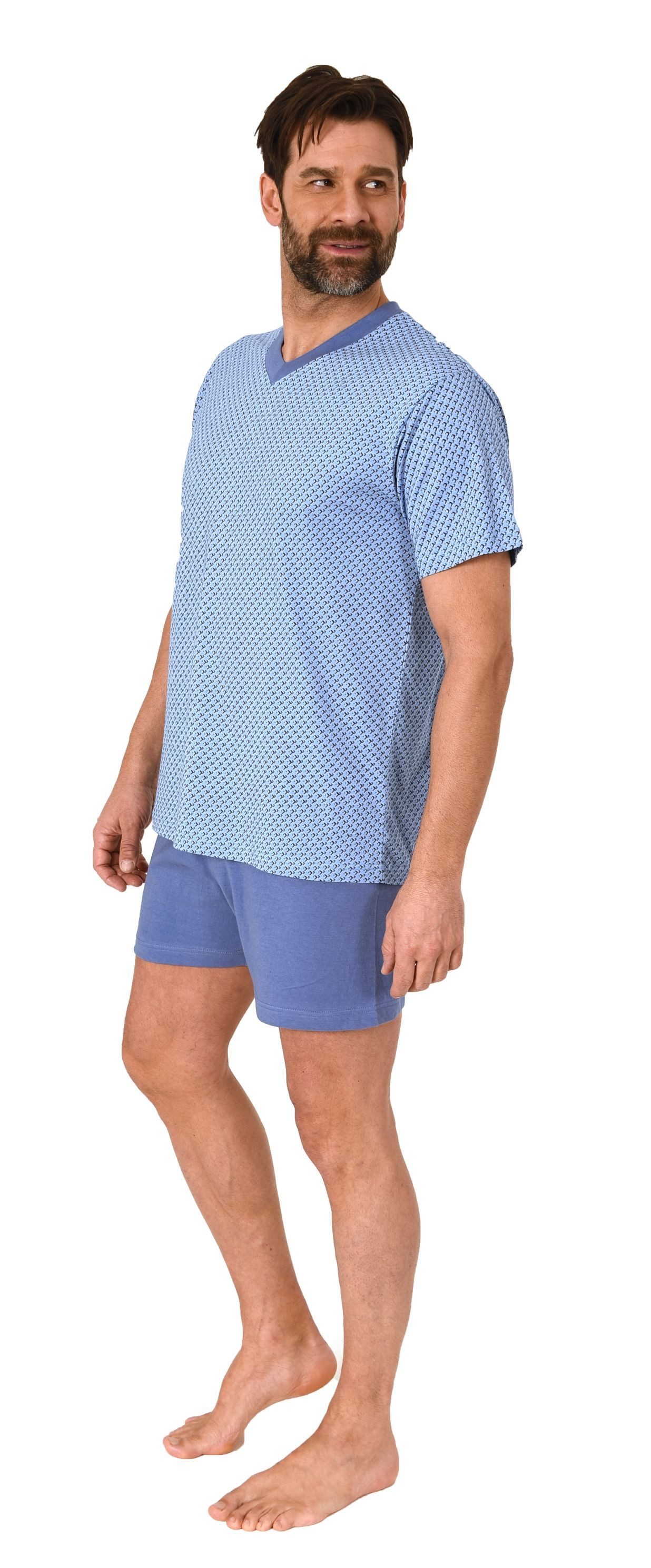 Normann Pyjama Normann Herren Schlafanzug kurz Shorty Pyjama aus 100 % Baum günstig online kaufen