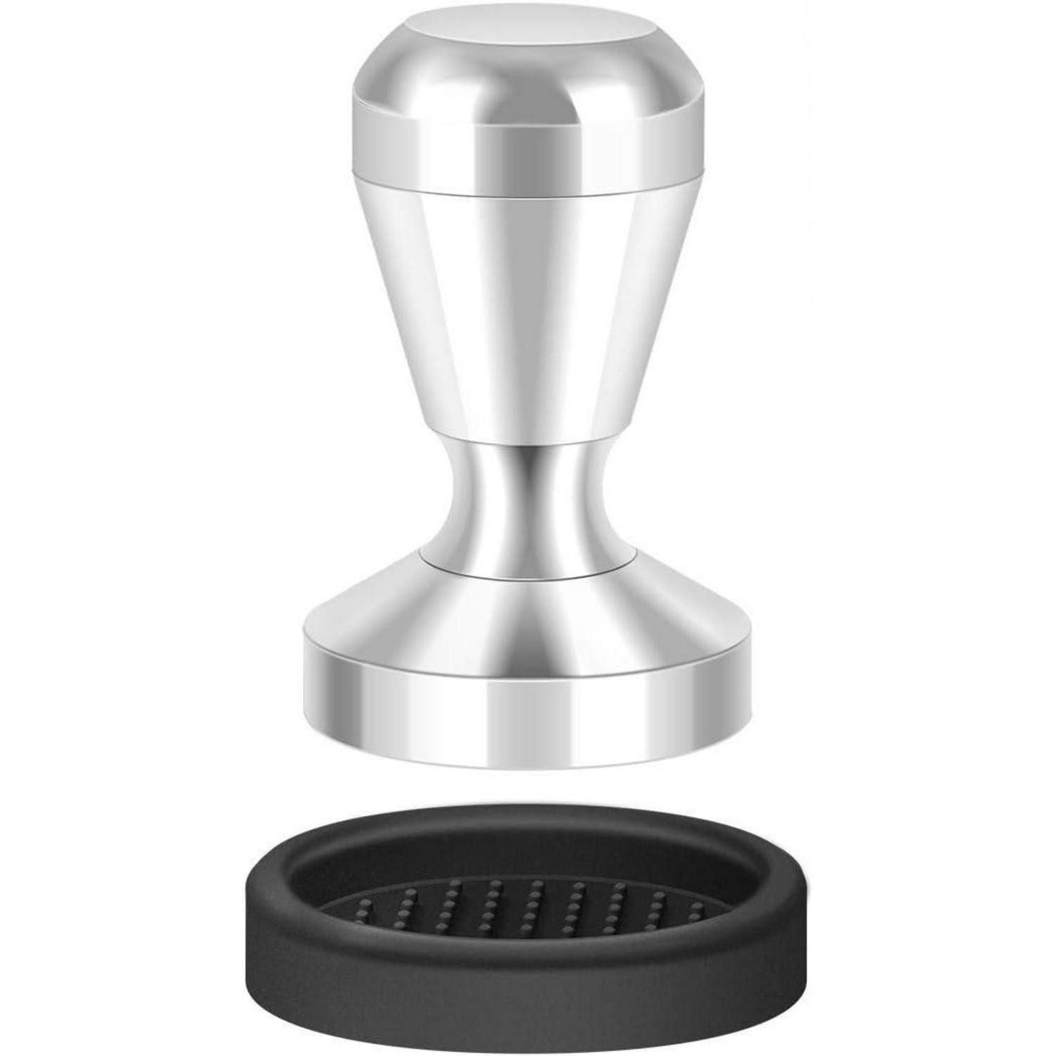 Tamper Kaffee Tamper 51mm Edelstahl Espresso Stampfer Silikonkissen