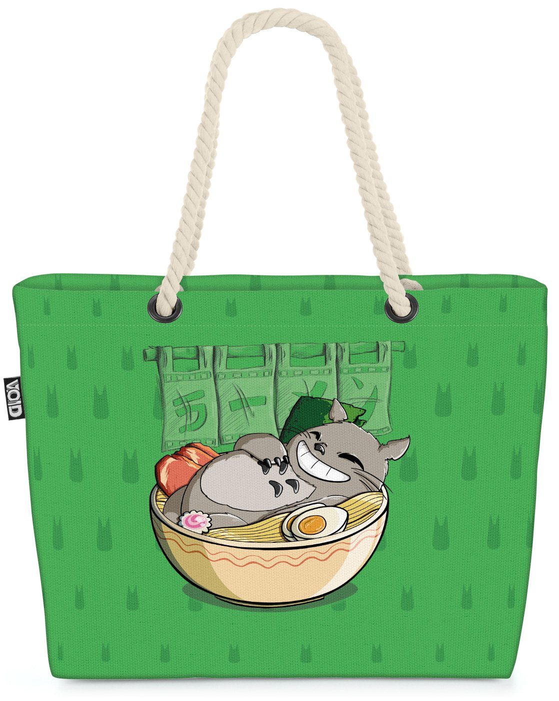 VOID neko anime (1-tlg), grün Strandtasche mein nachbar Ramen Totoro