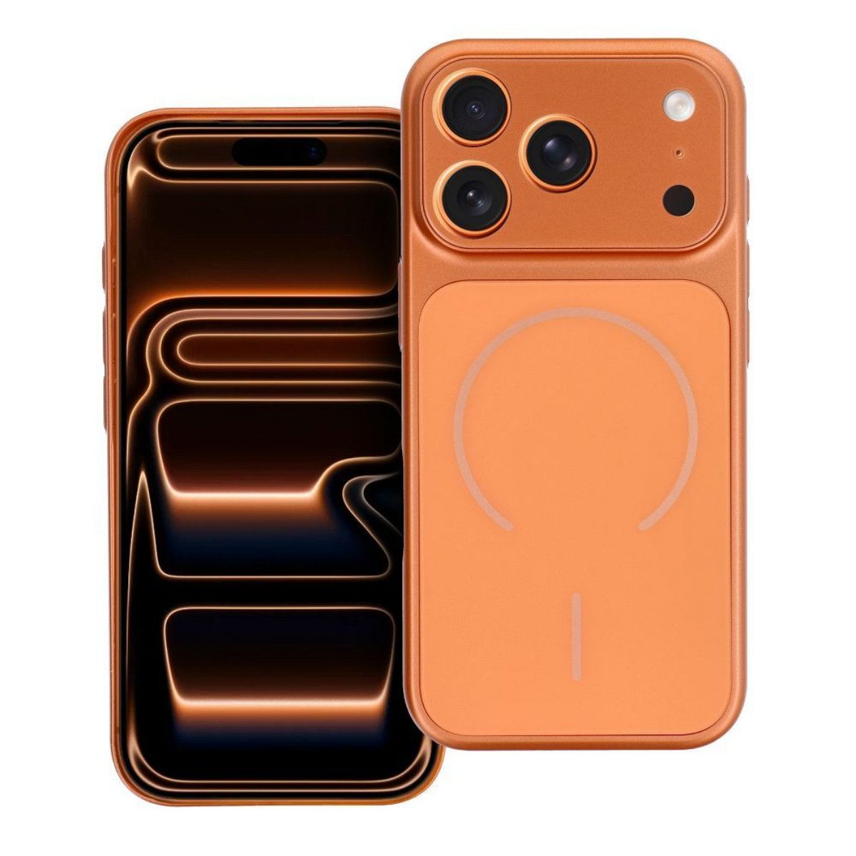 COFI 1453 Handyhülle Case Make 17 Magnetisch Kompatibel mit iPhone 17 Air Orange 6,6, Moderner Case mit magnetischer Funktion und stilvollem Farbdesign