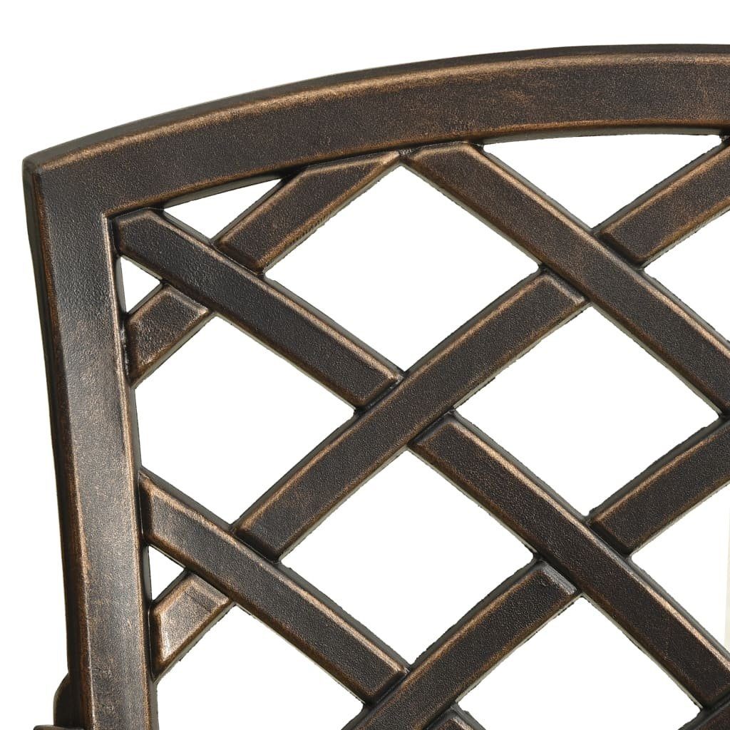 furnicato 2 Stk. Bronzen Aluminiumguss Gartenstühle Gartenstuhl