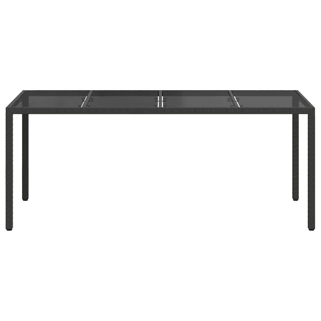vidaXL Gartentisch Gartentisch Schwarz Poly-Rattan (1-St)