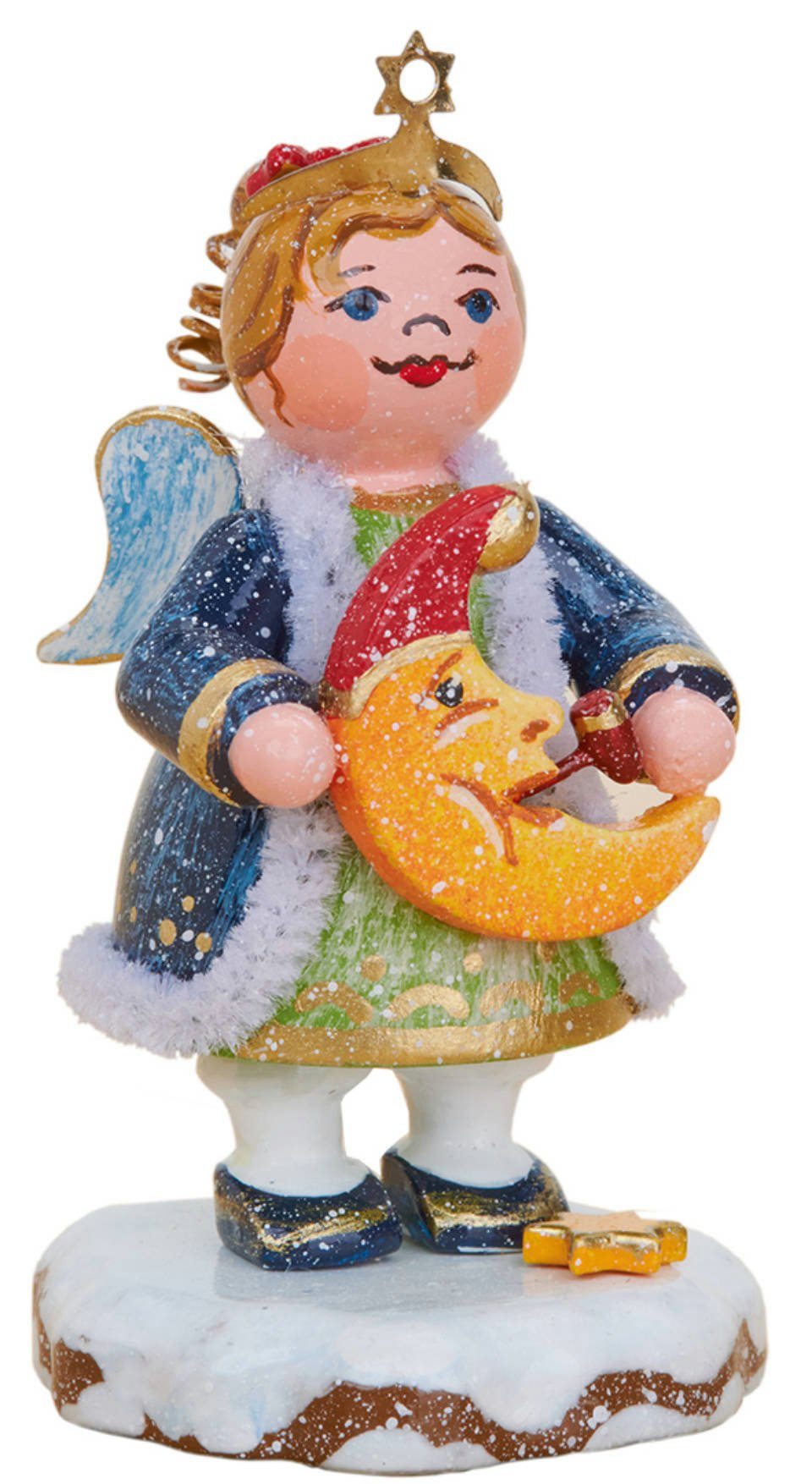 Hubrig Volkskunst Zschorlau Erzgebirge Sammelfigur Hubrig Winterkinder Himmelskind im Mondschein