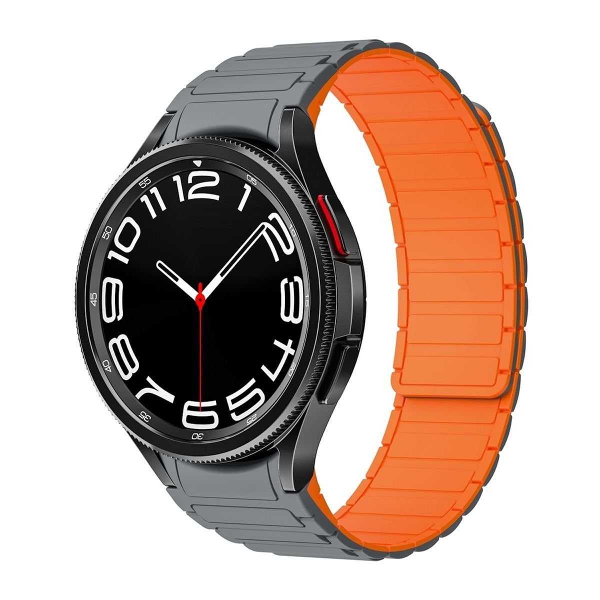 Wigento Smartwatch-Armband Für Samsung Galaxy Ersatz 4 Magnetisches Band Silikon 5 6 Design Watch
