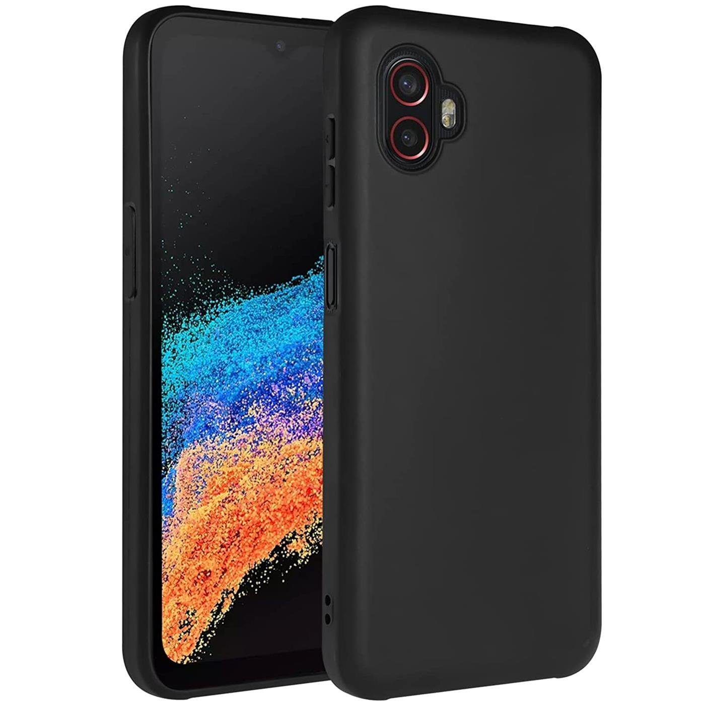 CoolGadget Handyhülle Black Series Handy Hülle für Samsung Galaxy XCover 6 Pro 6,6 Zoll, Edle Silikon Schlicht Schutzhülle für Samsung XCover 6 Pro Hülle