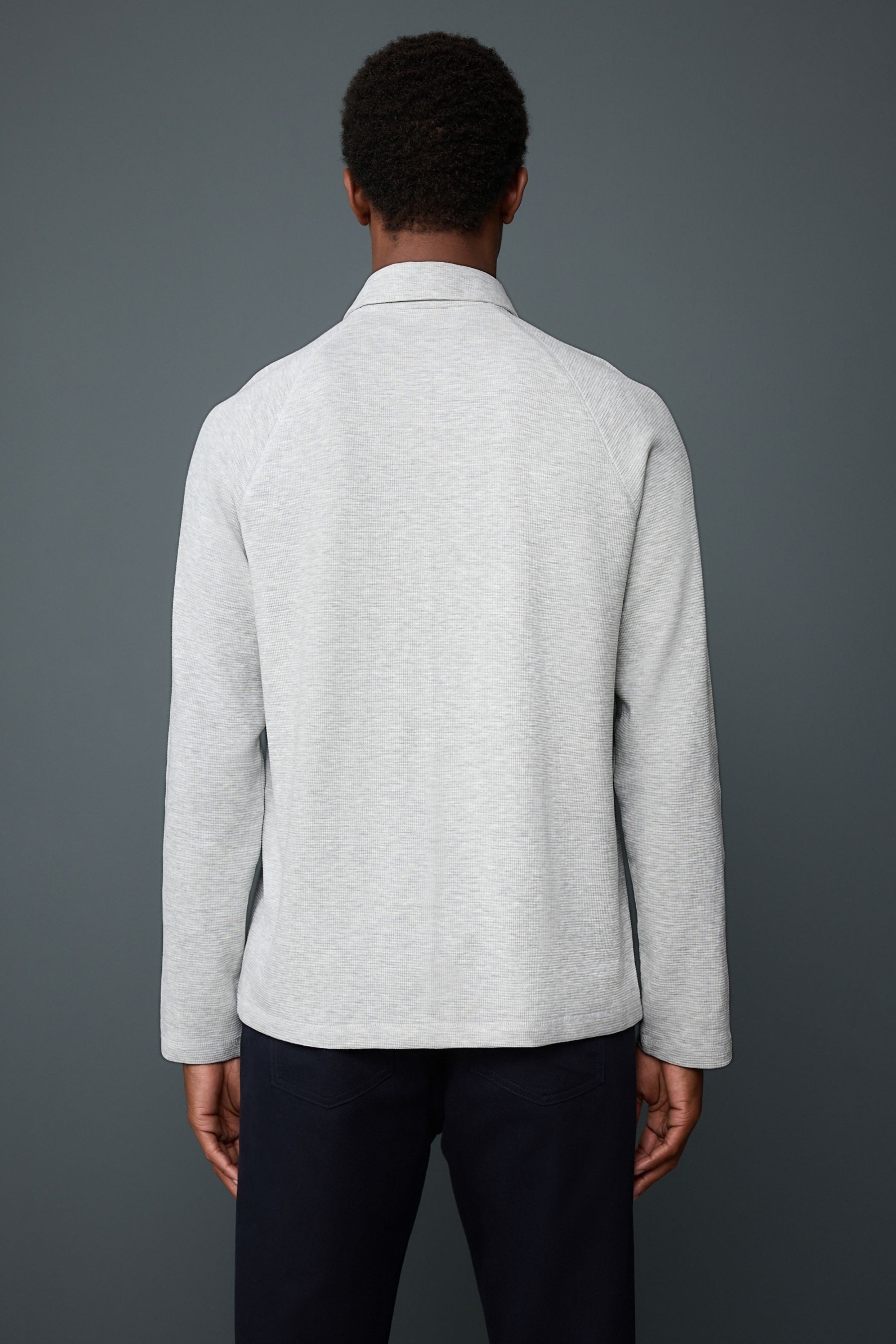 Next Langarm-Poloshirt Langärmeliges Polo-Shirt mit Waffelstruktur (1-tlg)