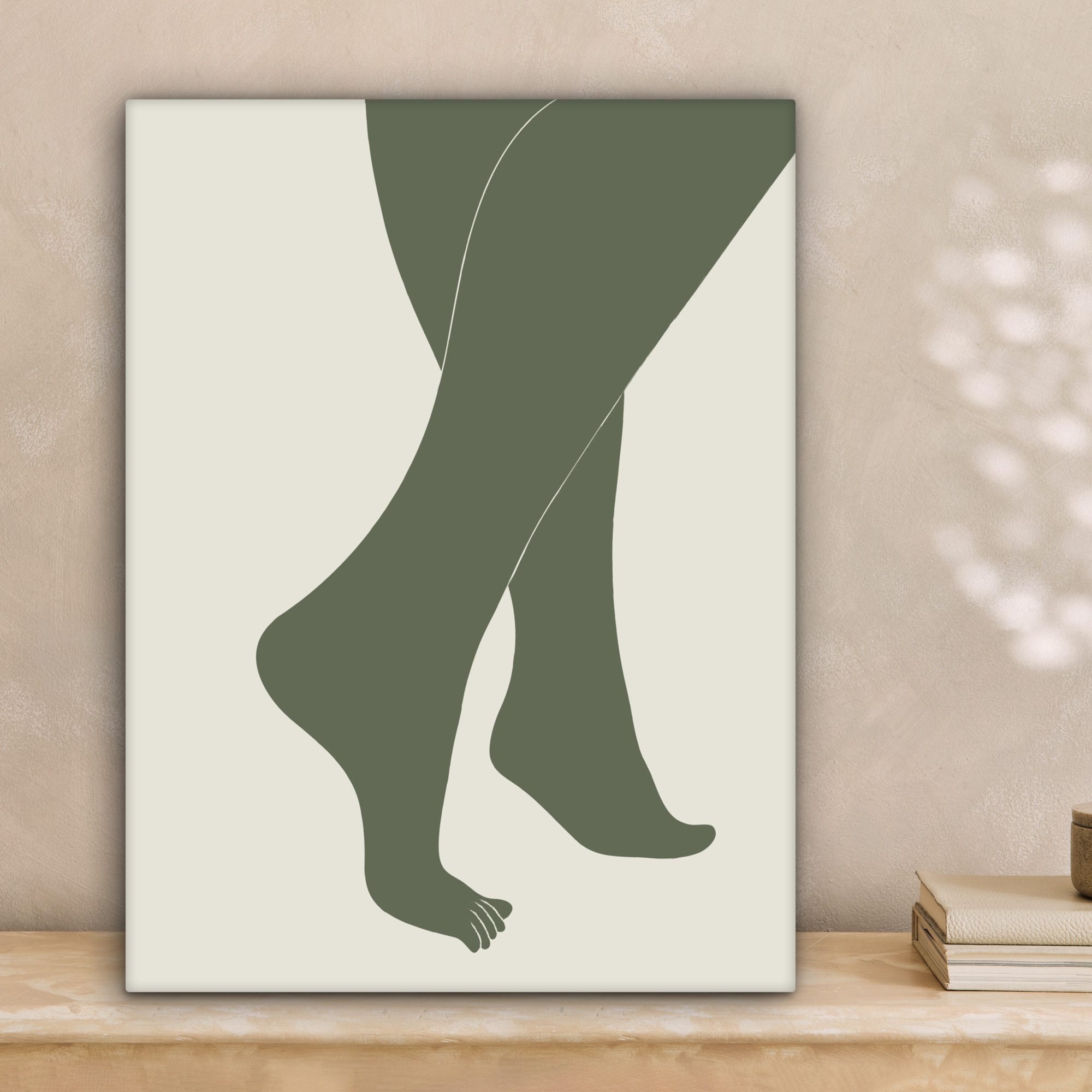 OneMillionCanvasses® Leinwandbild Grün - Beine - günstig online kaufen