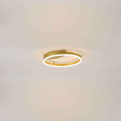 s.luce Deckenleuchte LED Ring Wandlampe & Deckenleuchte Dimmbar modern rund Gold, Warmweiß