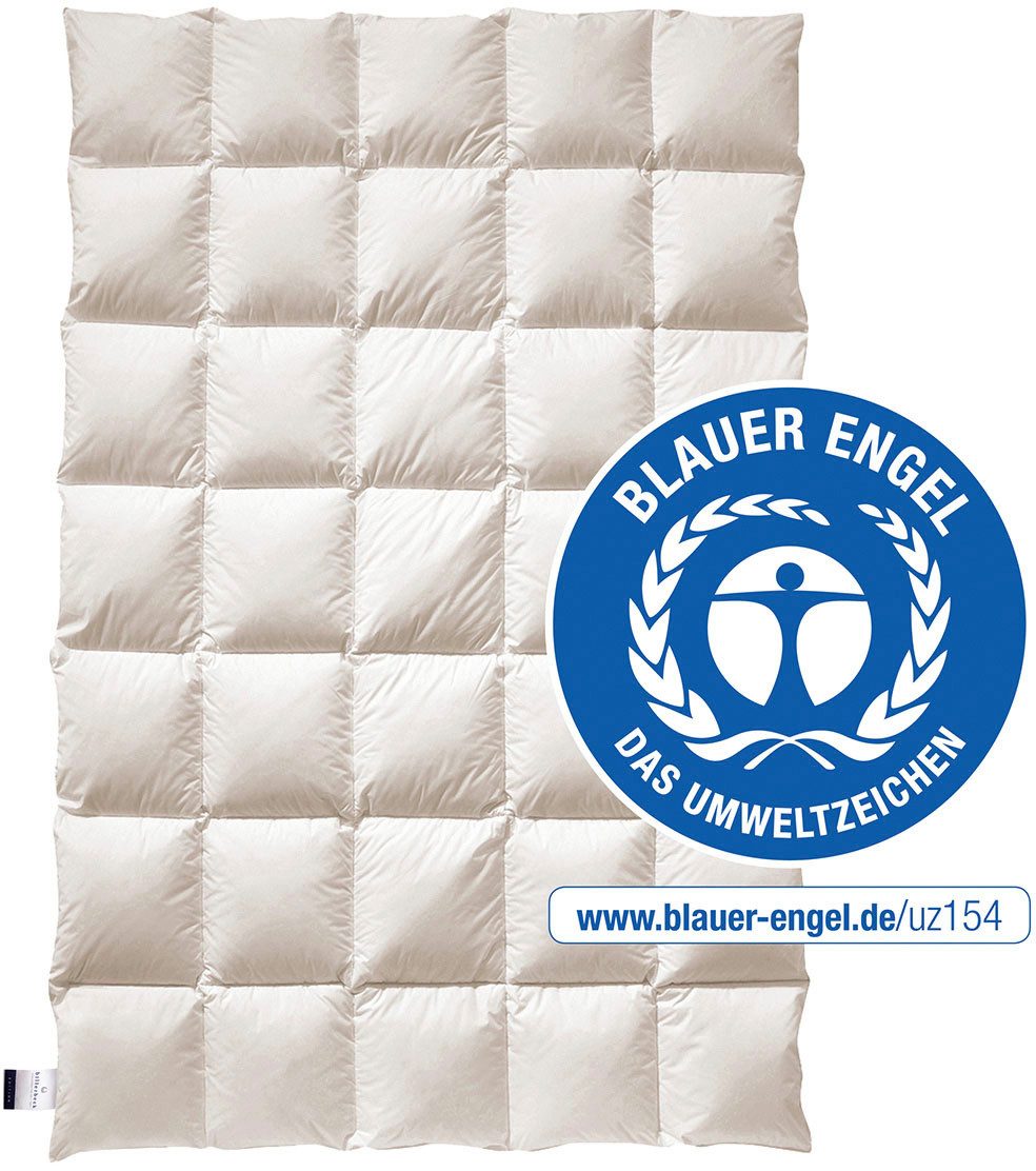 billerbeck Daunenbettdecke E14 Greta, Bettdecke in 135x200 cm, 155x220 cm, Sommer, Winter, Füllung: 90% Entendaune, 10% Entenfeder, Bezug: 100% Baumwolle, Die Daunendecke mit dem blauen Engel