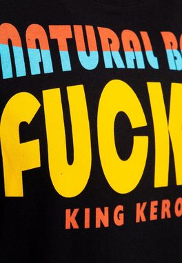 KingKerosin Print-Shirt Badass (1-tlg) statement Front Print & Back Print