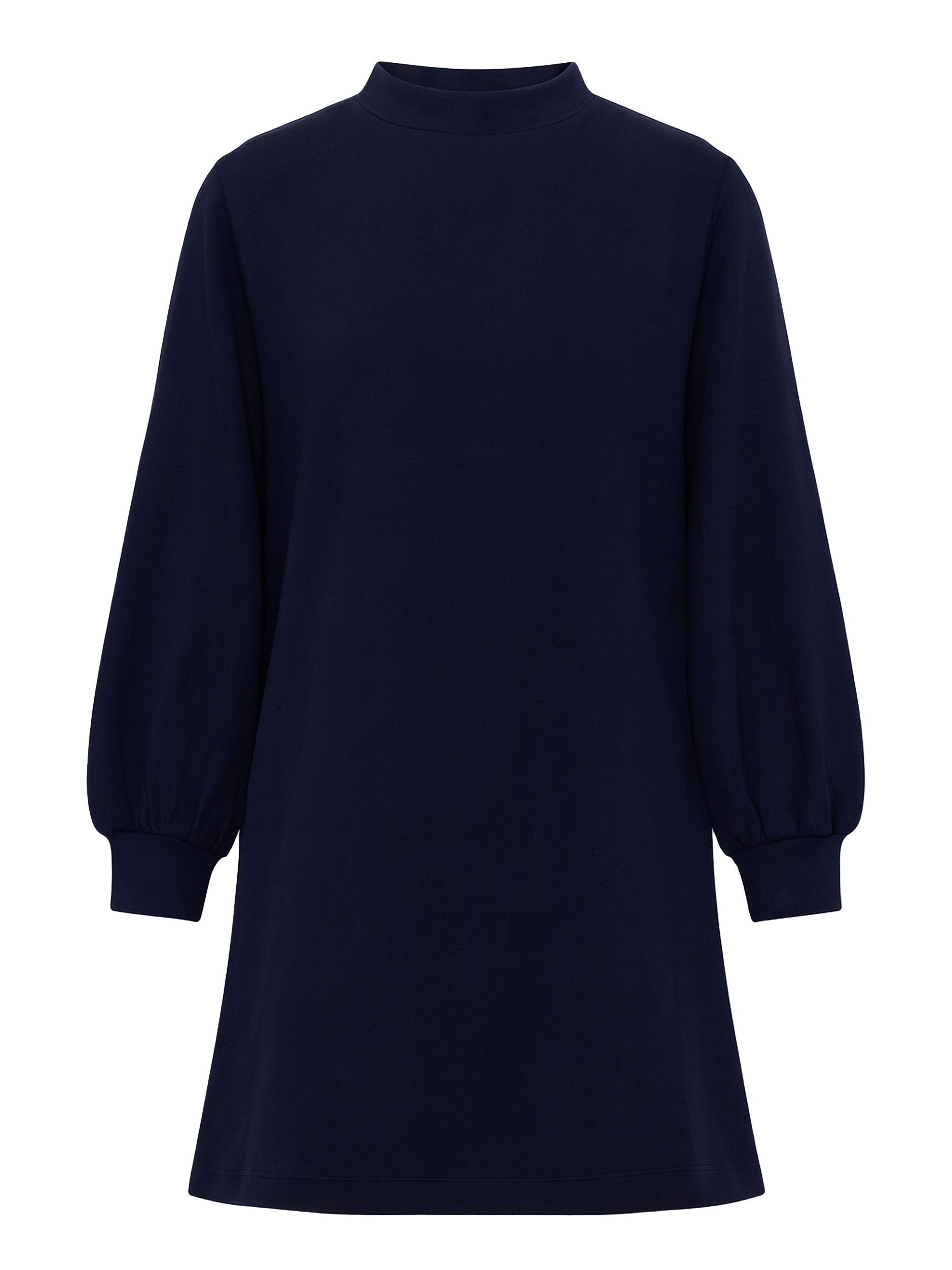 SASSYCLASSY Minikleid Sweatkleid mit Stehkragen für Damen Lässiges Kleid im günstig online kaufen