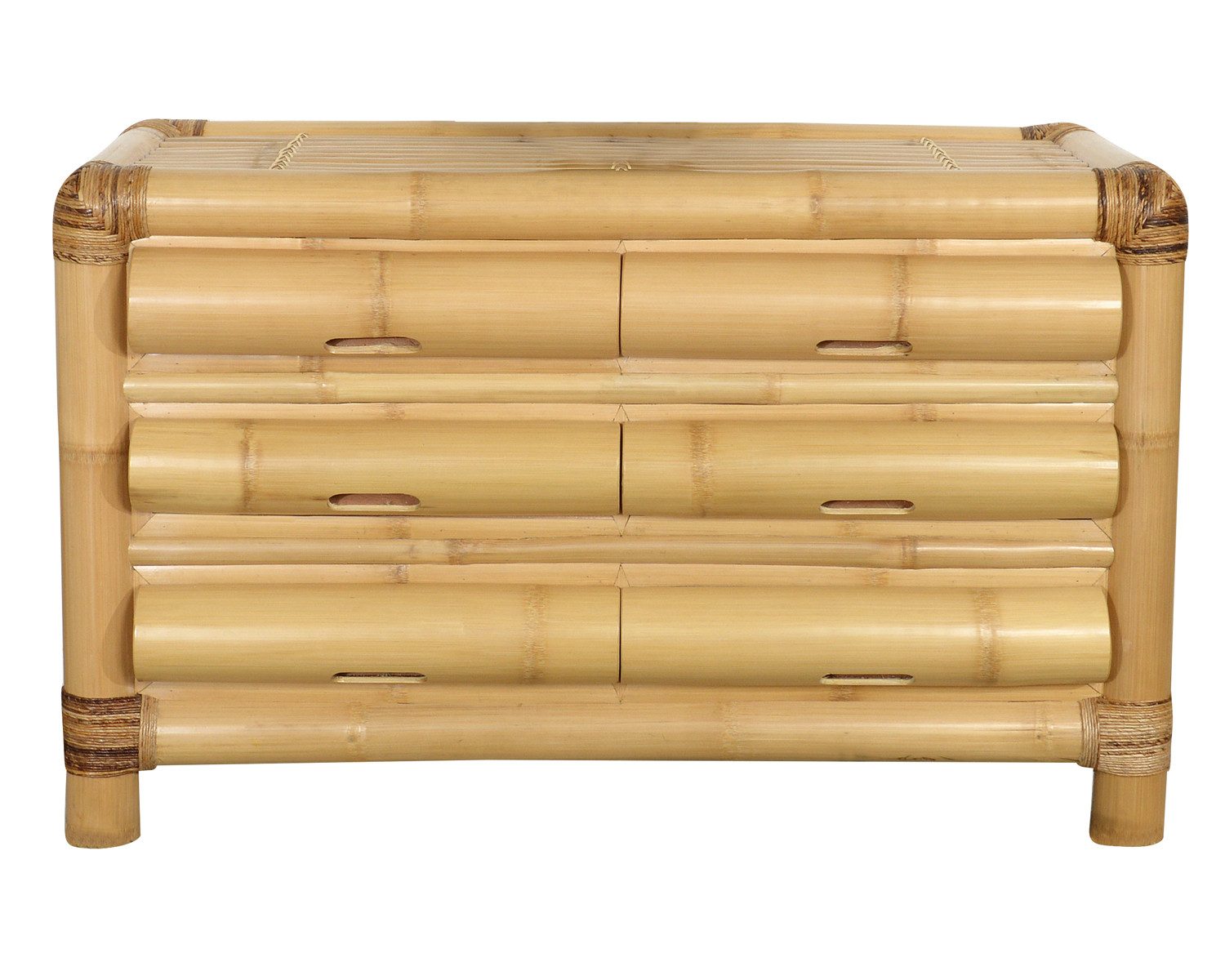 Bambus-Lounge Kommode Burma Sideboard B120 cm Kommode f. Schlafzimmer Wohnzimmer Schrank