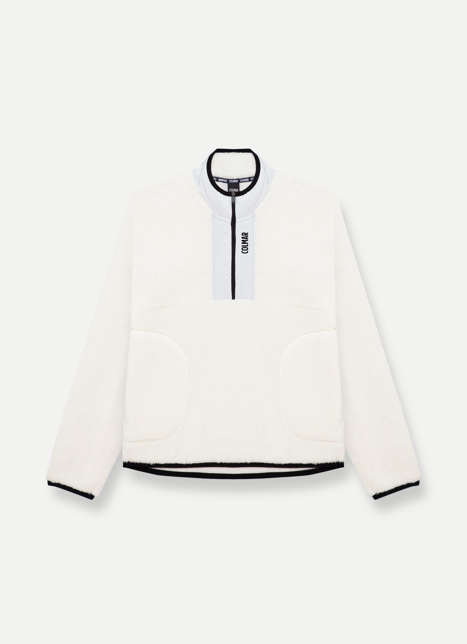 Colmar Strickfleece-Pullover Damen Skithermoshirt in Teddyoptik mit halblangem Reißverschluss