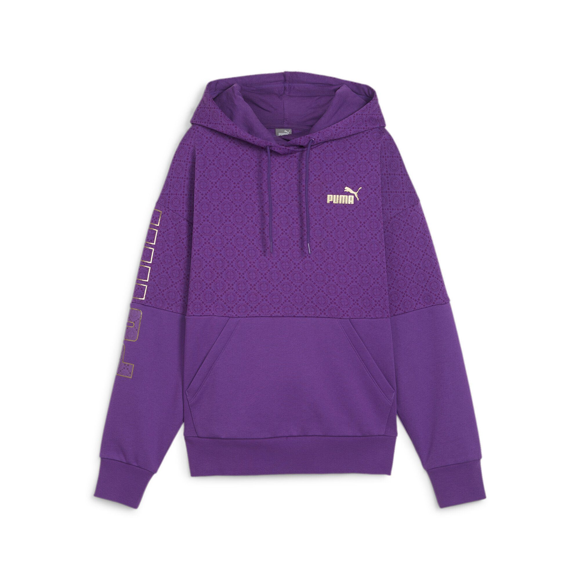 Damen Pop Logo Hoodie Love PUMA PUMA POWER Purple Sweatshirt