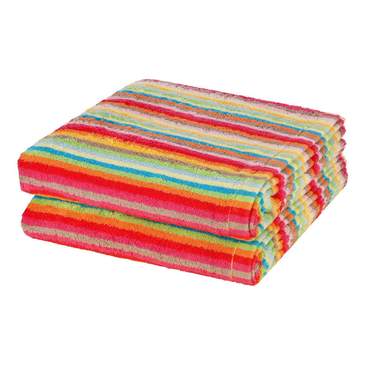 Cawö Handtuch Set Lifestyle, Walkfrottee (Spar-Set, 2-St), 2 X Duschtuch im Set - Baumwolle - Saugstark - Weich und pflegeleicht