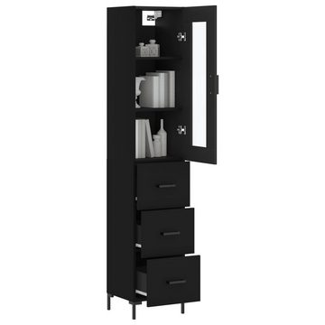 vidaXL Kleiderschrank Regal Highboard Schrank Hochschrank Schwarz 34,5x34x180 cm Holzwerksto