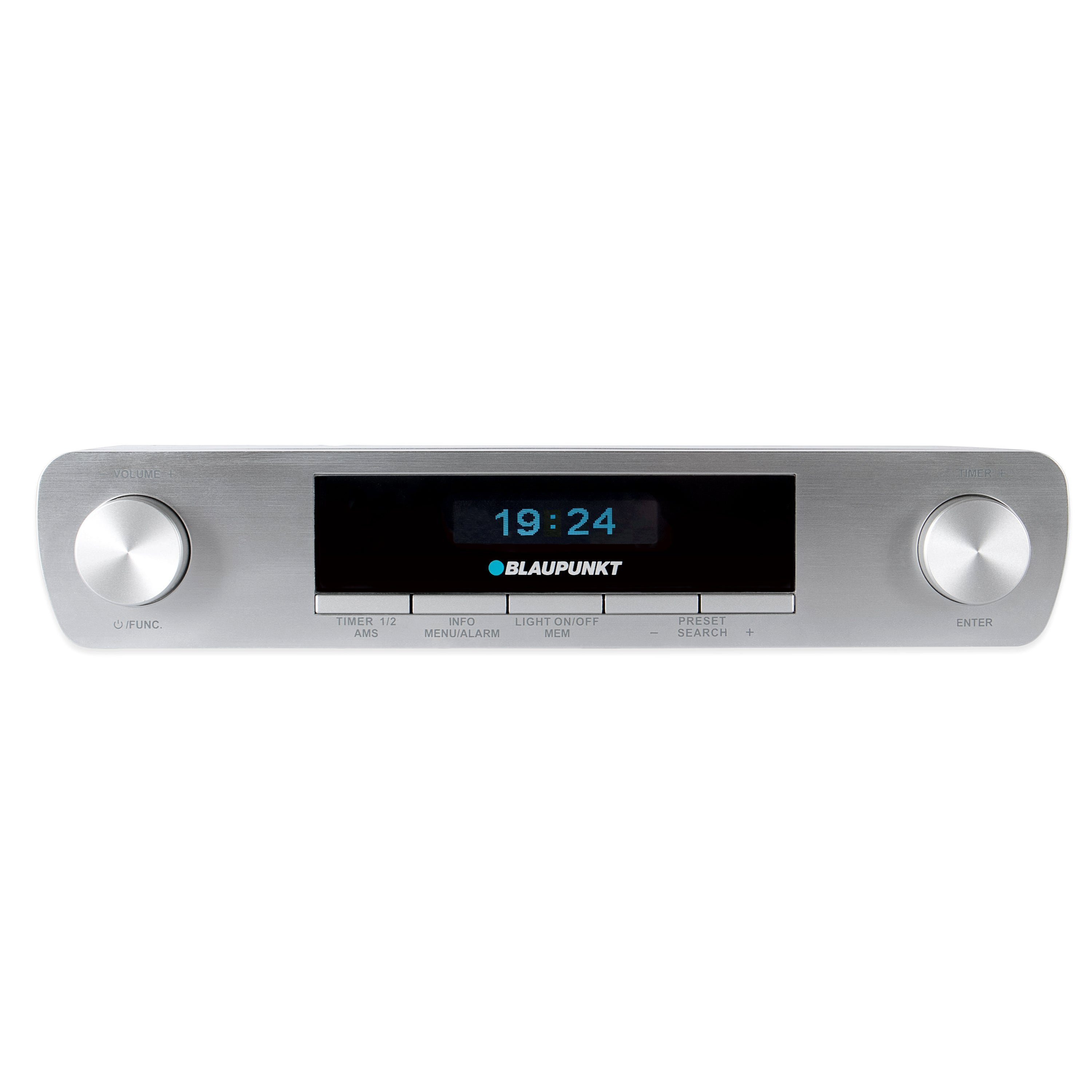 Blaupunkt KRD 30 Küchen-Radio (Digitalradio (DAB), FM-Tuner, FM-Tuner mit RDS, UKW mit RDS, 1,60 W, Bluetooth, UKW und DAB+, 2 Coutdown-Timer für Koch- und Backvorgänge) silber