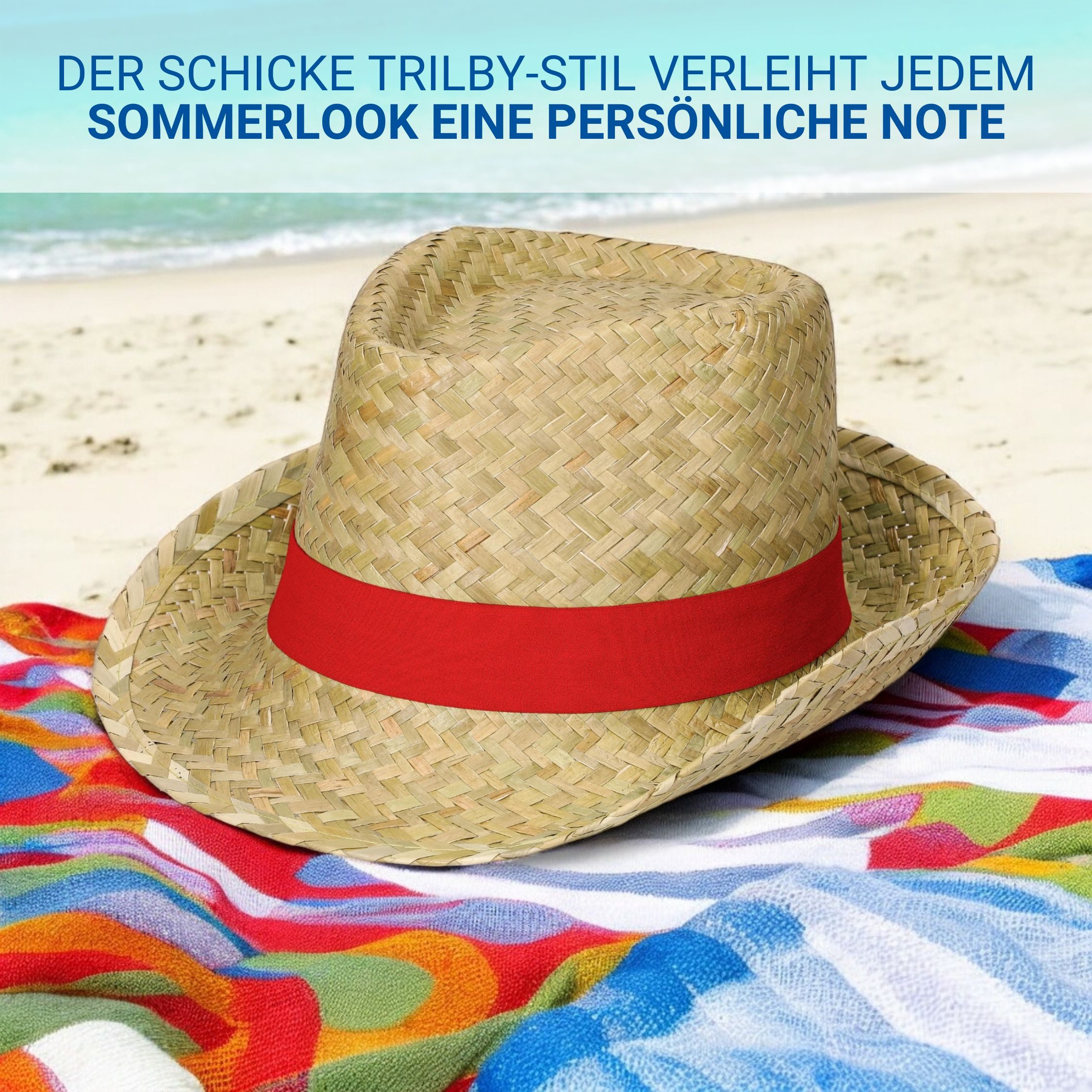 elasto Schirmmütze Sommerhut KUBA Sonnenhut Damen & Herren aus Seegras