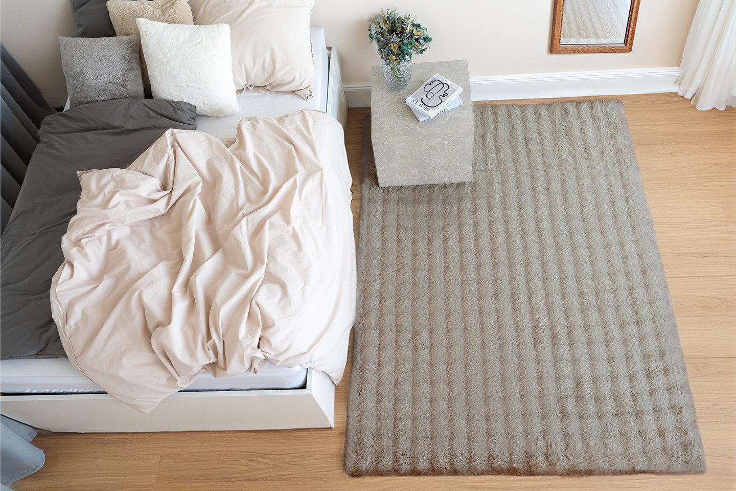Teppich Boss Hochflor-Teppich Hochflor Teppich Helena 125 - Beige, rechteckig, Höhe: 30 mm