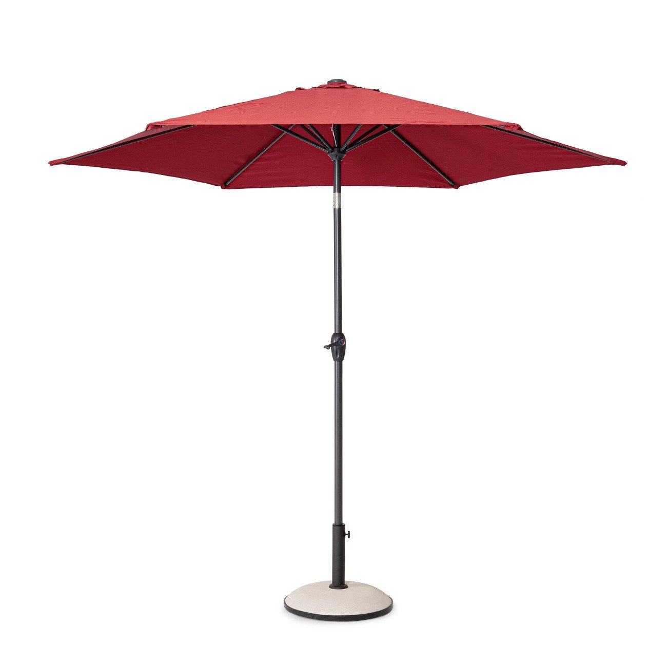 Bizzotto Sonnenschirm Kalife aus Metall Ø 270 cm, Burgunder, LxB: 235.0x270.0 cm, Der Schirm ist neigbar