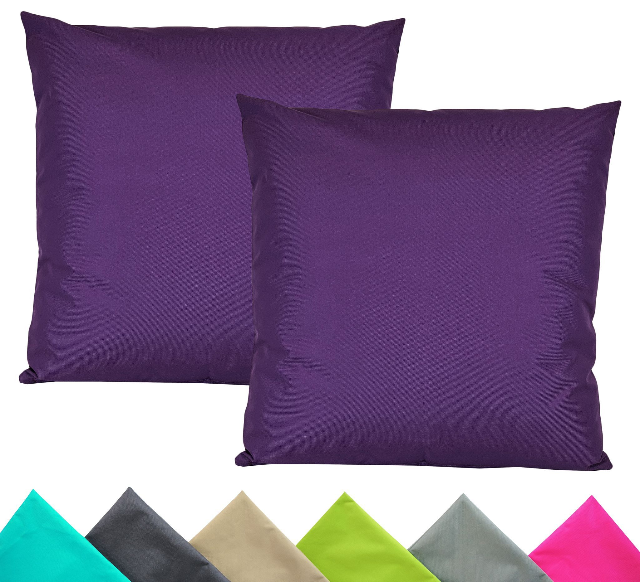 JACK Подушкиbezüge 2er Set 40x40cm Outdoor Wasserfest, (2 Stück), 2x Подушкиhülle, strapazierfähig, wasserabweisend, Innen & Außen