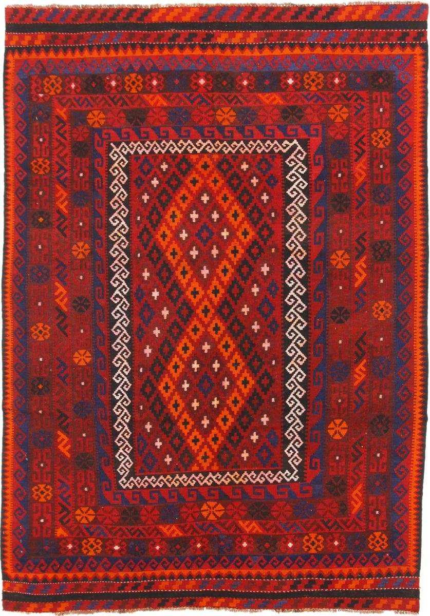 Höhe: Orientteppich, 204x280 3 Handgewebter Kelim Afghan Antik mm rechteckig, Orientteppich Nain Trading,