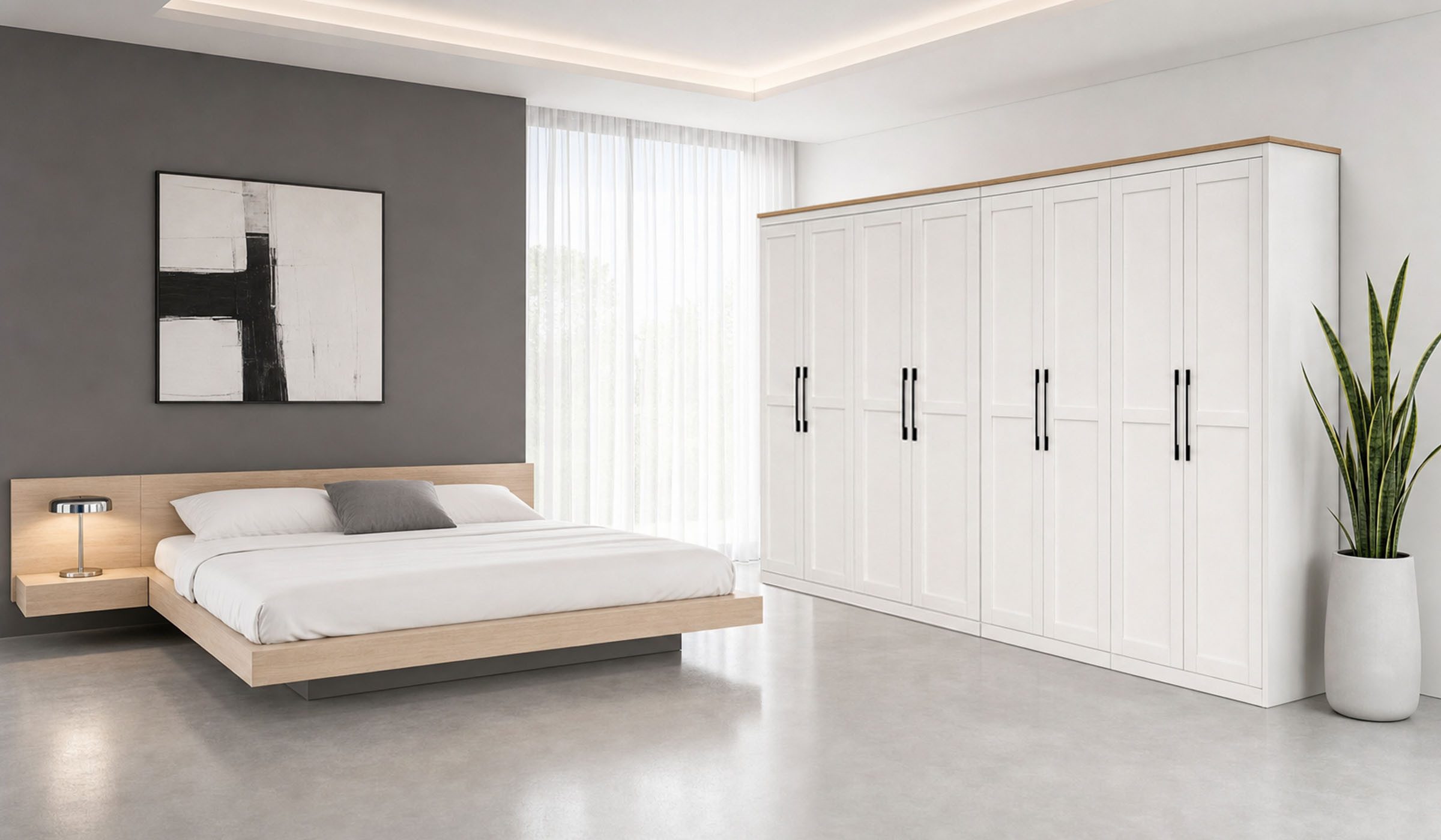 OTTO home Kleiderschrank Büsum Schlafzimmer Schrank mit 8 Türen (stabile robuste Bauweise mit optimaler Aufteilung - Breite 4m) …