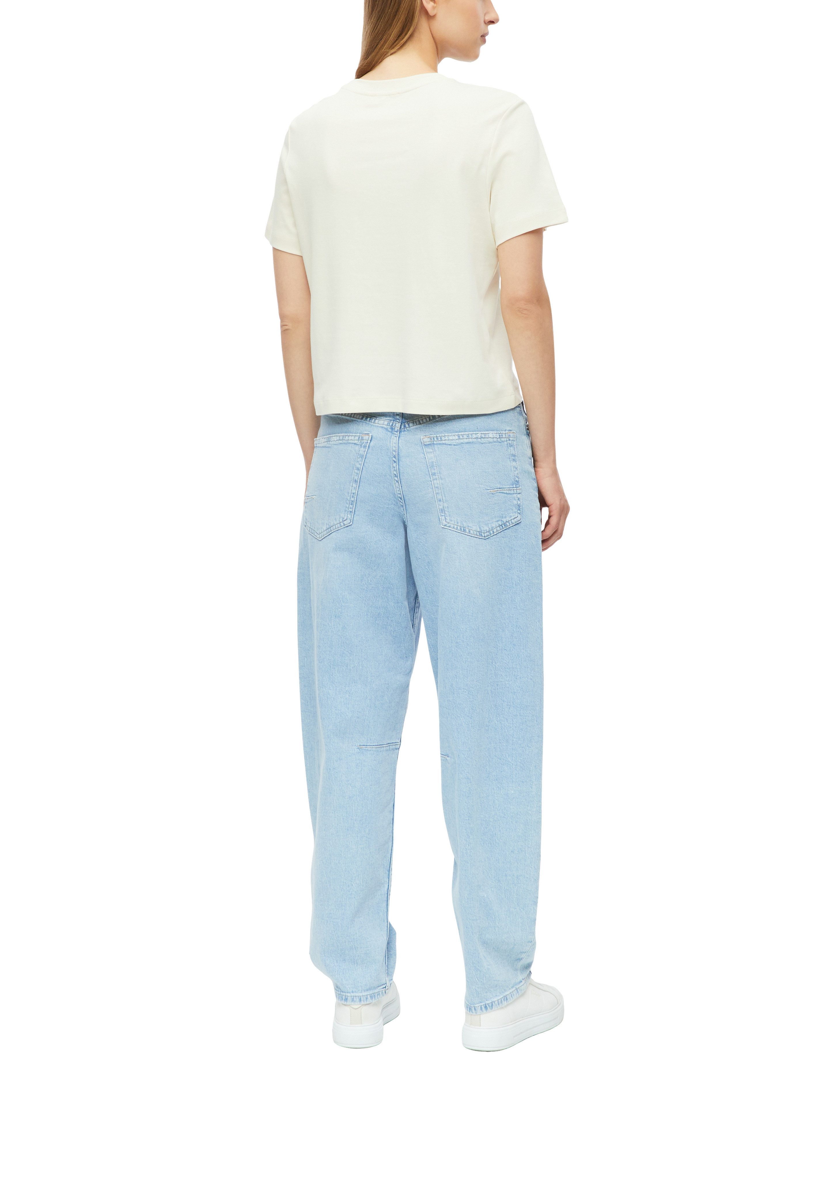 s.Oliver T-Shirt Sommershirt unifarben – Bild 2 von 4