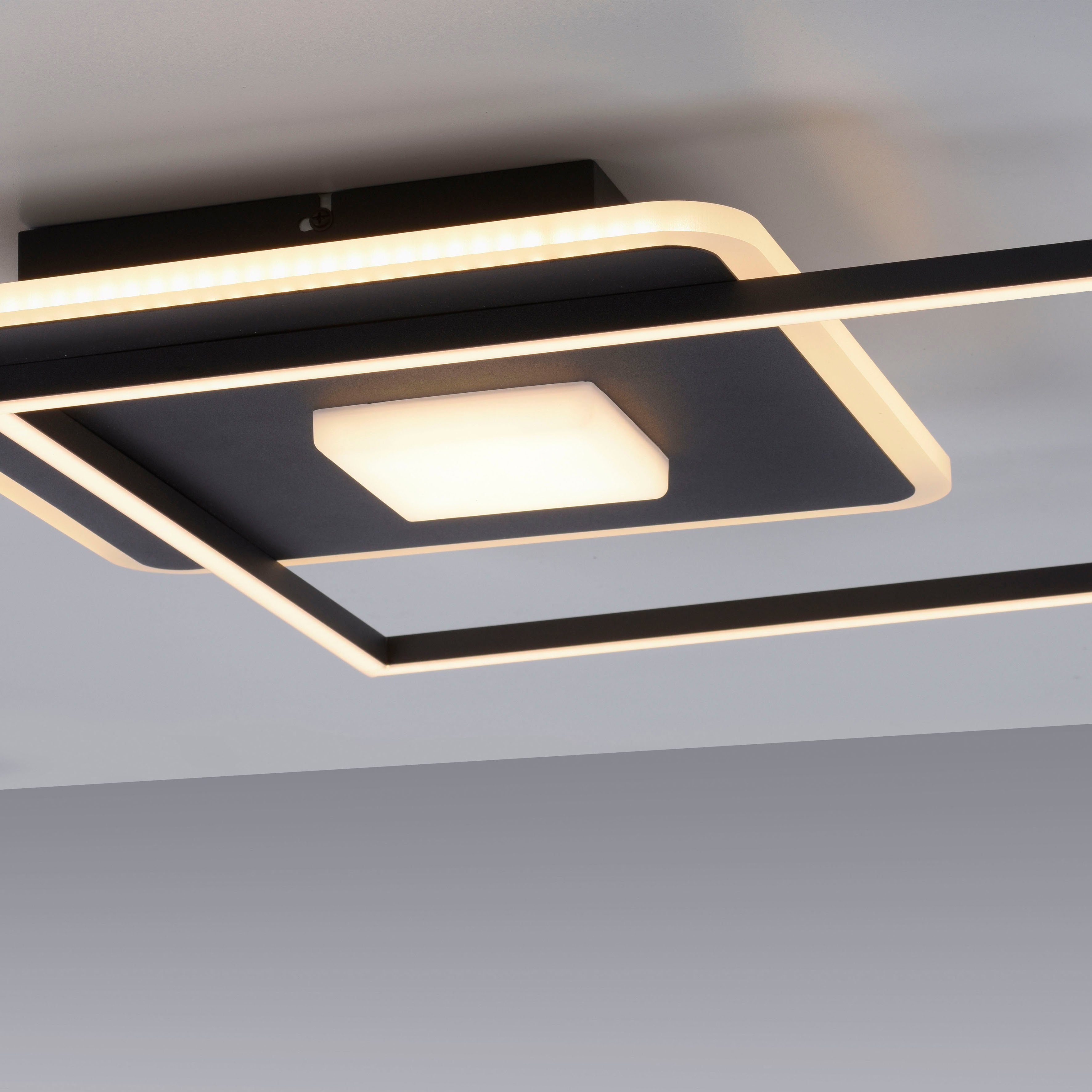 integriert, DOMINO, LED Deckenleuchte Direkt Leuchten fest LED Warmweiß