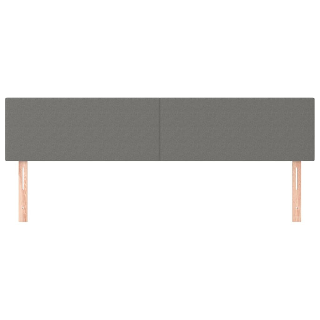 vidaXL Bett Kopfteile Dunkelgrau 180x5x78/88 cm Stoff (1-tlg)