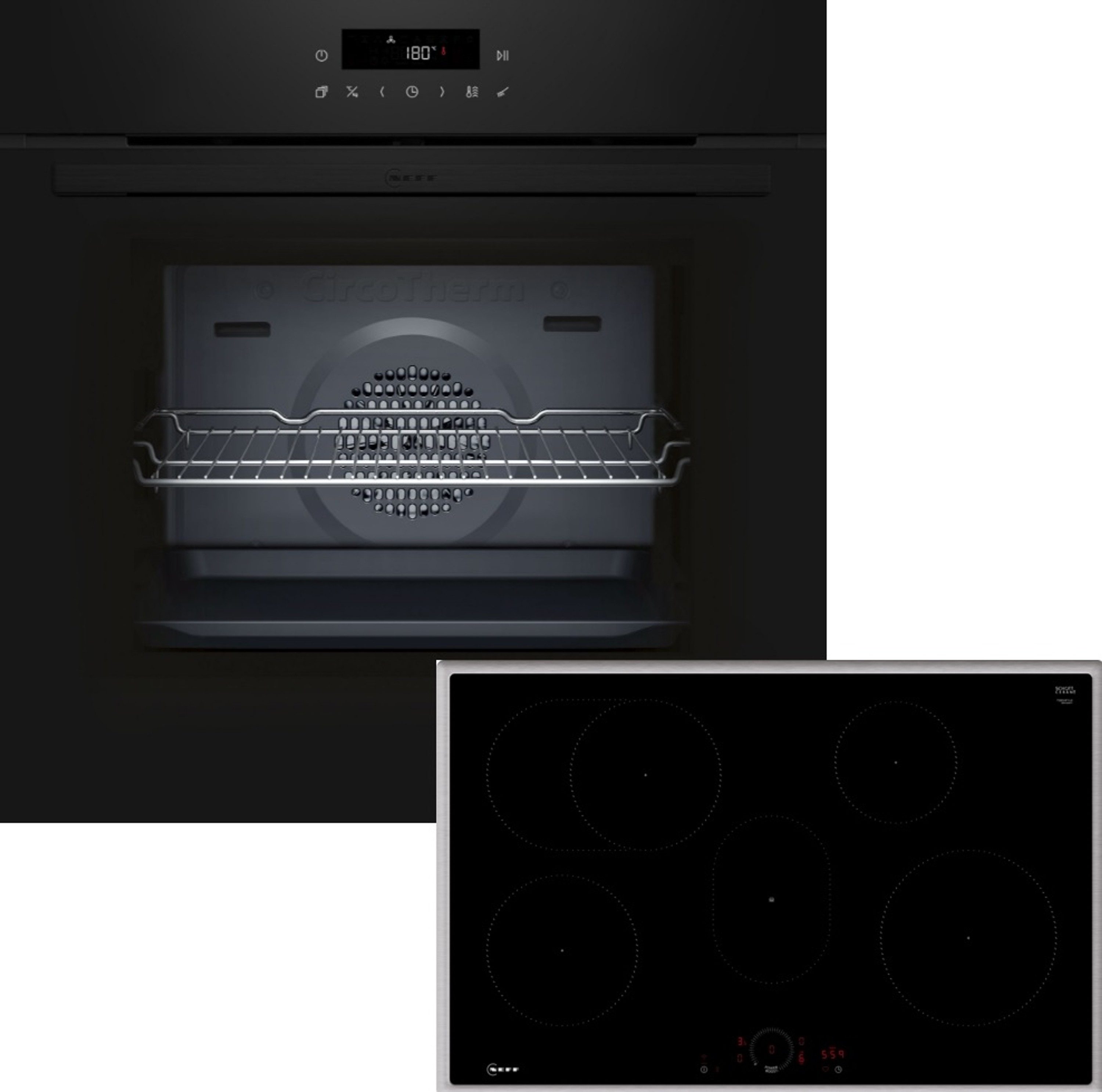 NEFF Backofen-Set N 30 BTX48PIB0, mit nachrüstbar, Automatik-Programme, Halogenleuchte