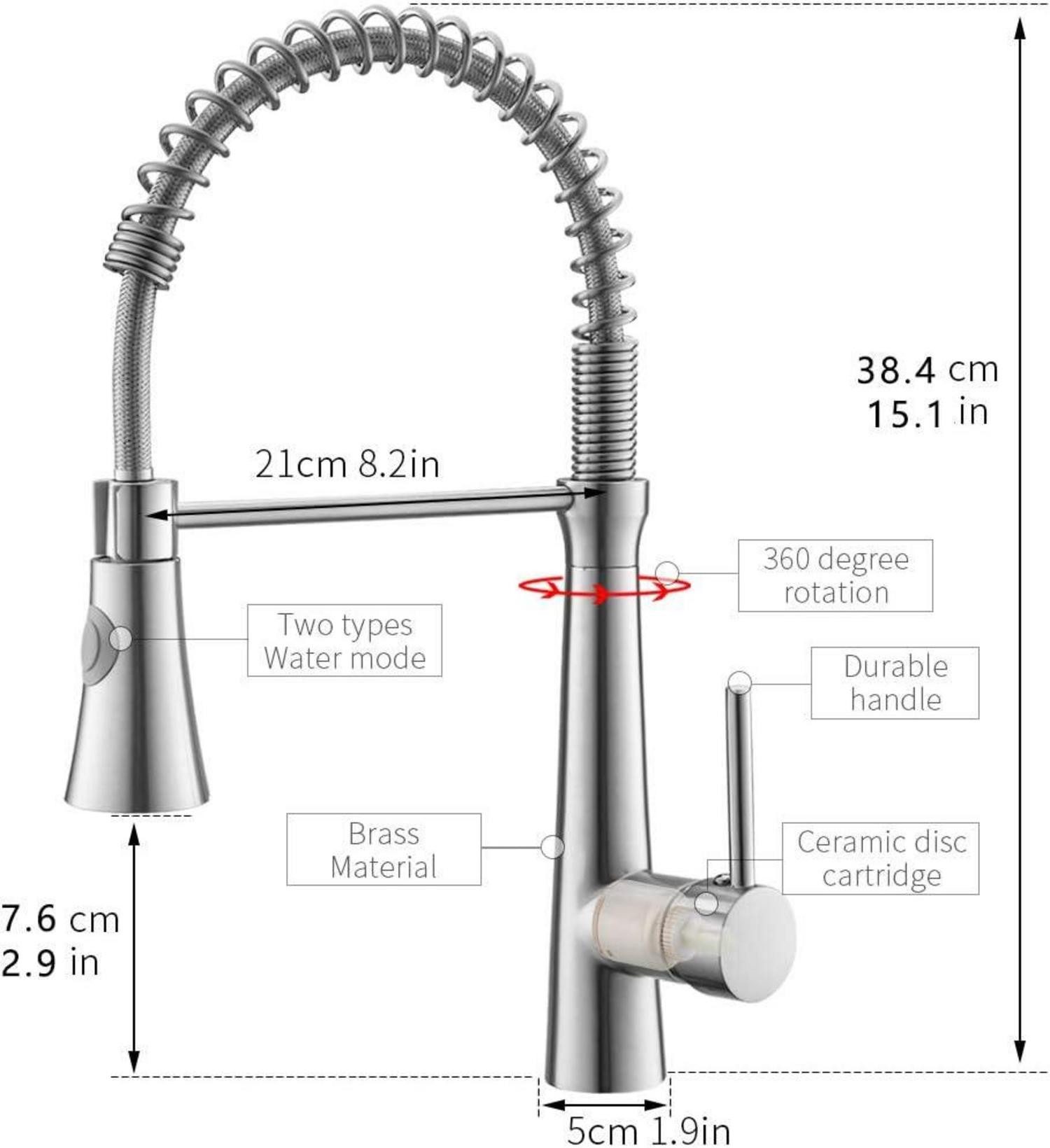 LuxusKollektion Küchenarmatur Niederdruck Küchenarmatur mit Dual-Spülbrause günstig online kaufen