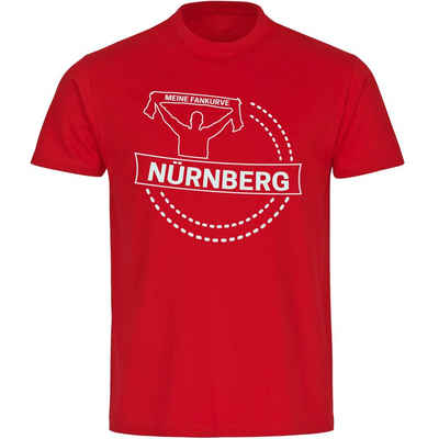 multifanshop T-Shirt Herren Nürnberg - Meine Fankurve - Männer
