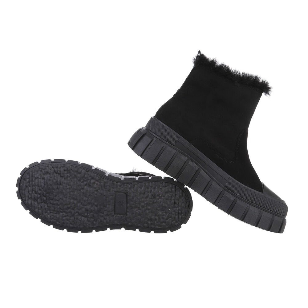 Ital-Design Damen Freizeit Plateaustiefelette (84160621) Flach Plateaustief günstig online kaufen
