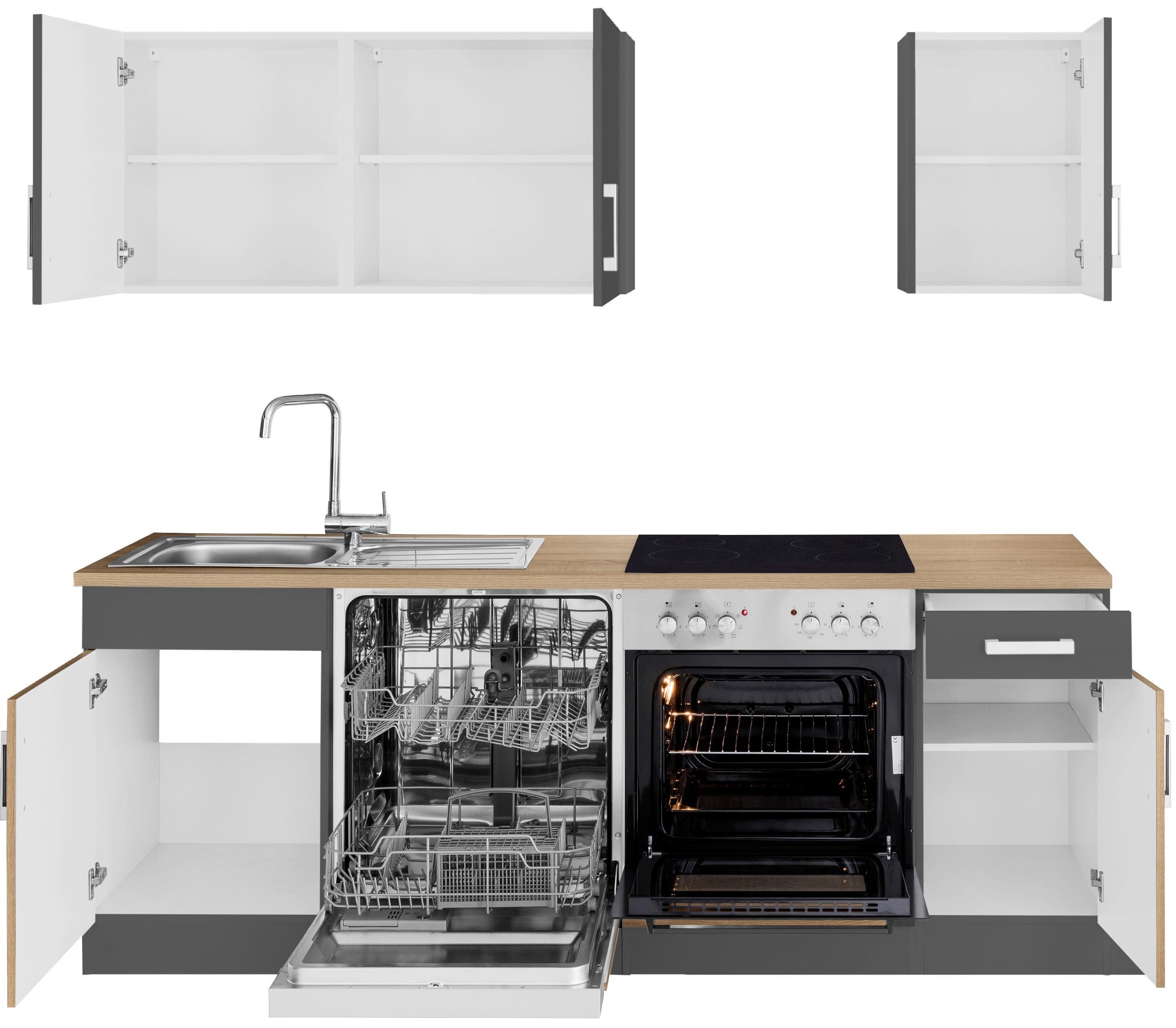 HELD MÖBEL Küchenzeile »Gera«, mit E-Geräten, Breite 210 cm-kaufen