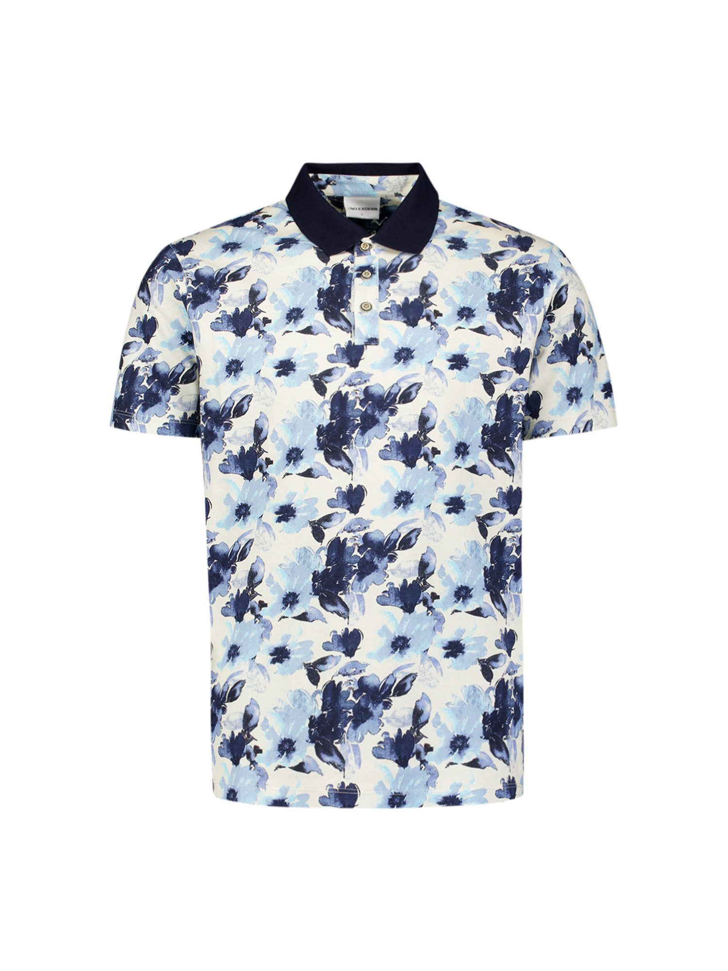 NO EXCESS Poloshirt Polo Short Sleeve Printed - Poloshirt floral - Herrenpolo kurzarm