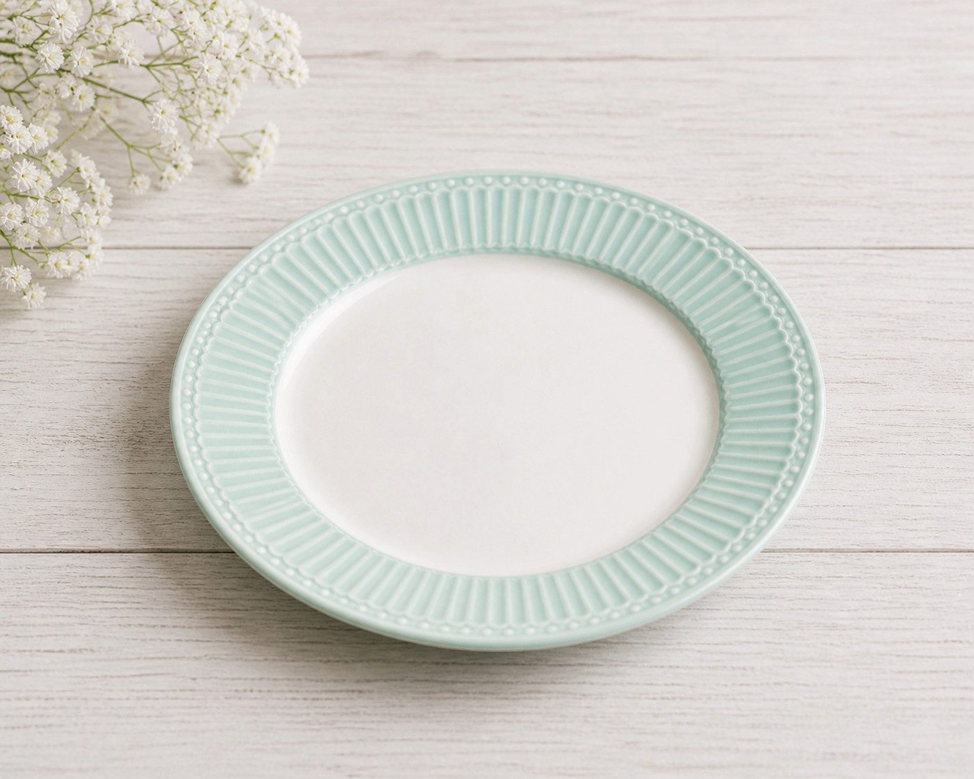 Greengate Frühstücksteller GreenGate Frühstücksteller Alice kühle Minze (23 cm)