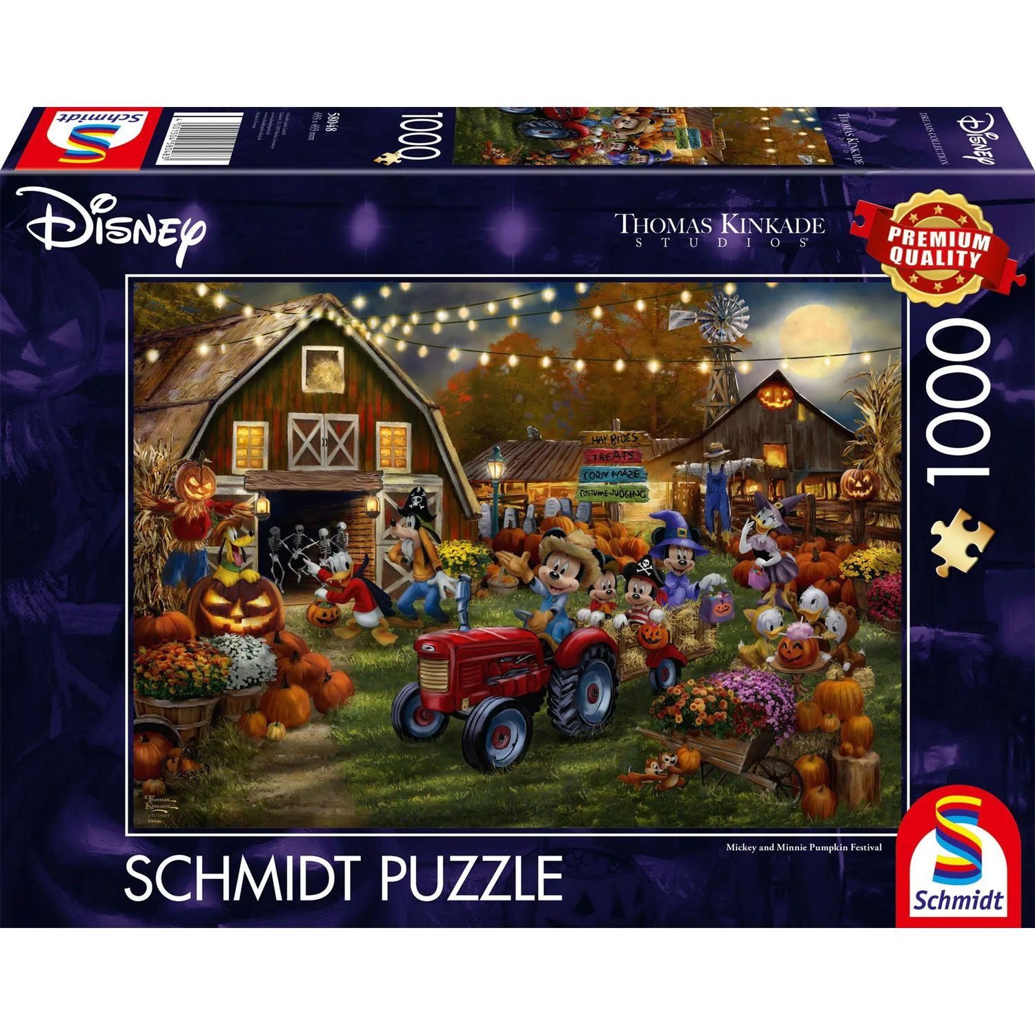 Schmidt Spiele Puzzle Disney, Mickey & Minnie Pumpkin Festival, 1000 Puzzleteile