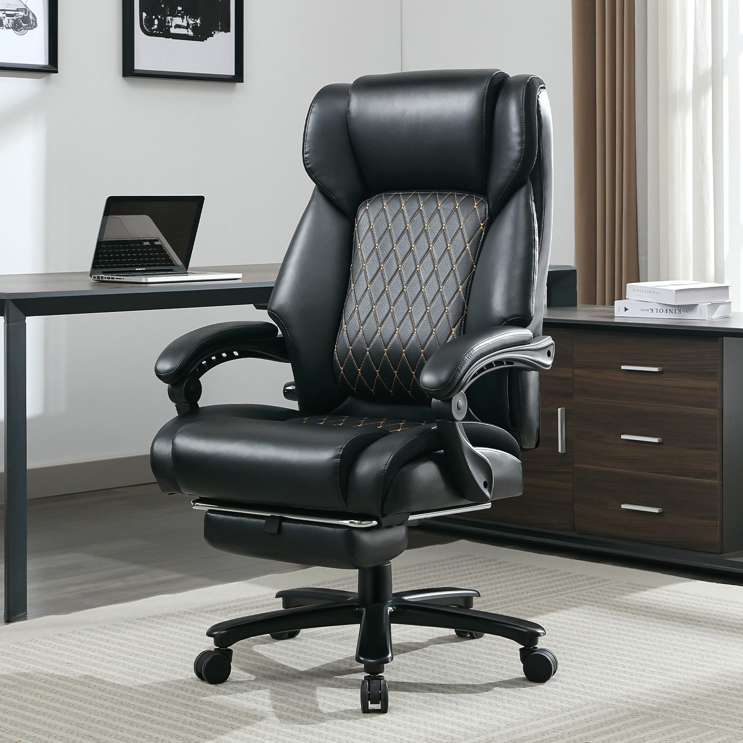 BRTHORY Bürostuhl mit Lendenwirbelstütze Ergonomischer hohe günstig online kaufen
