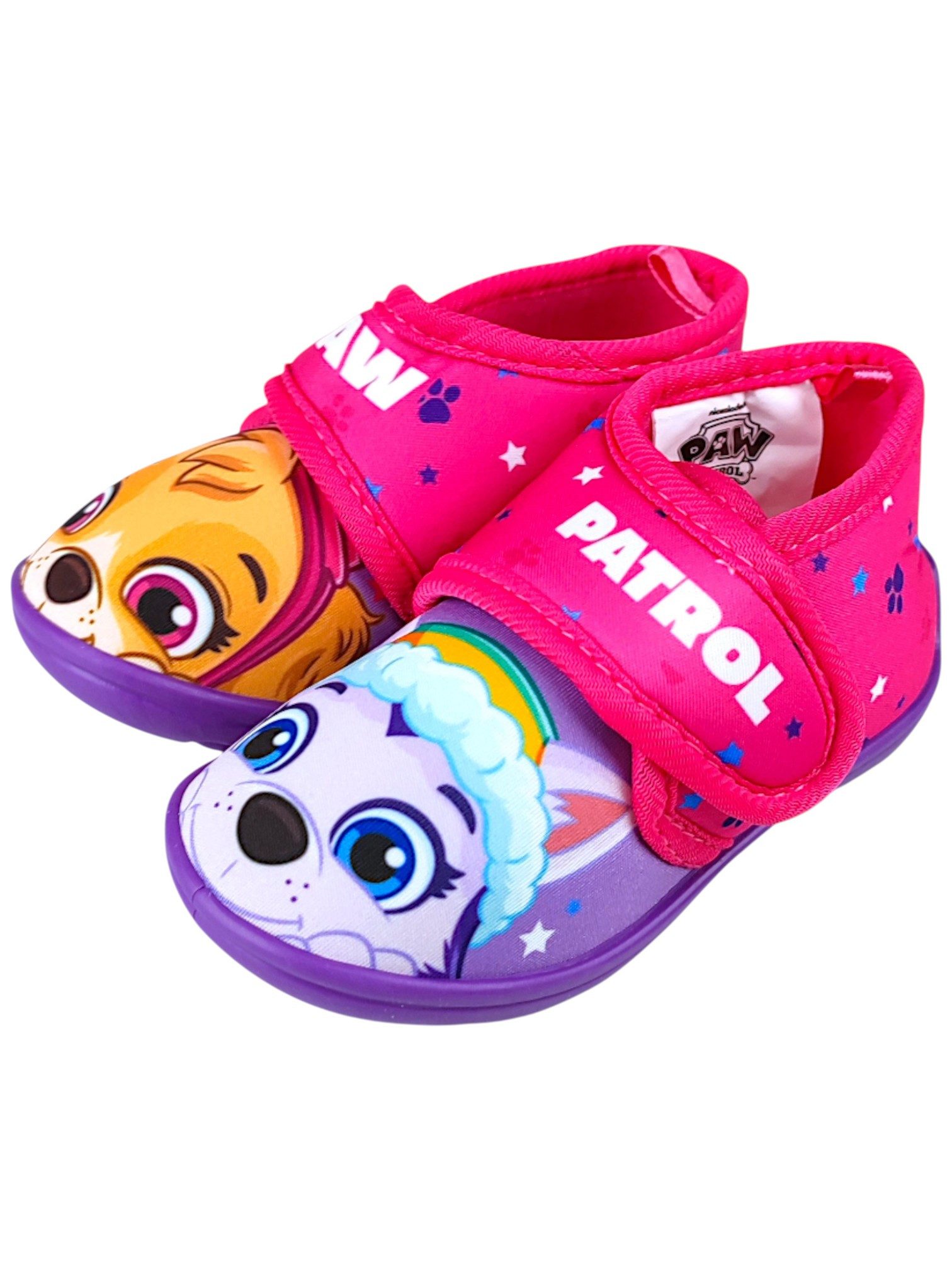 PAW PATROL Skye & Everest Hausschuh Mädchen Pantoffeln mit Klettverschluss Gr. 22-27