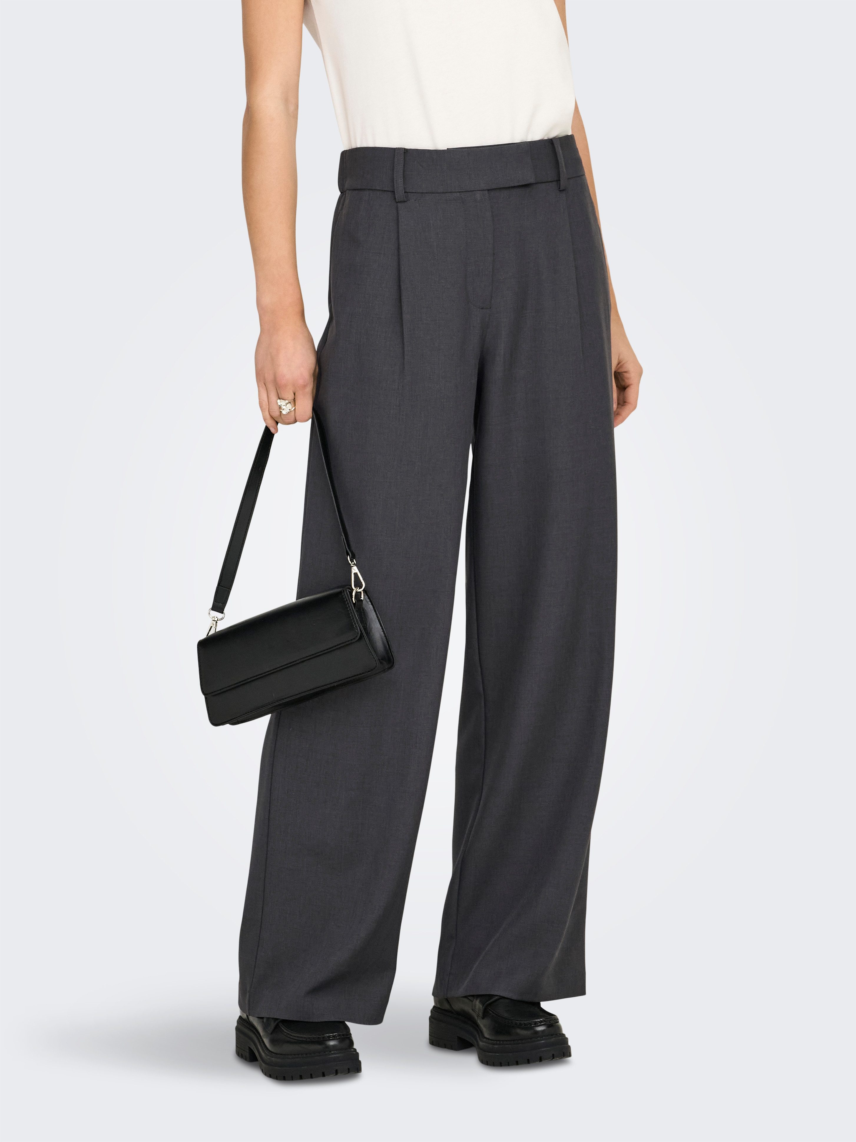 ONLY Anzughose ONLLINDA HW STR MEL PANTS TLR NOOS Materialmix