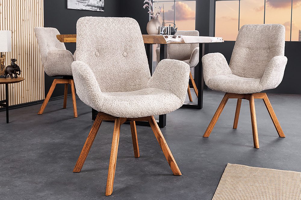 riess-ambiente Polsterstuhl BALTIC beige / natur günstig online kaufen