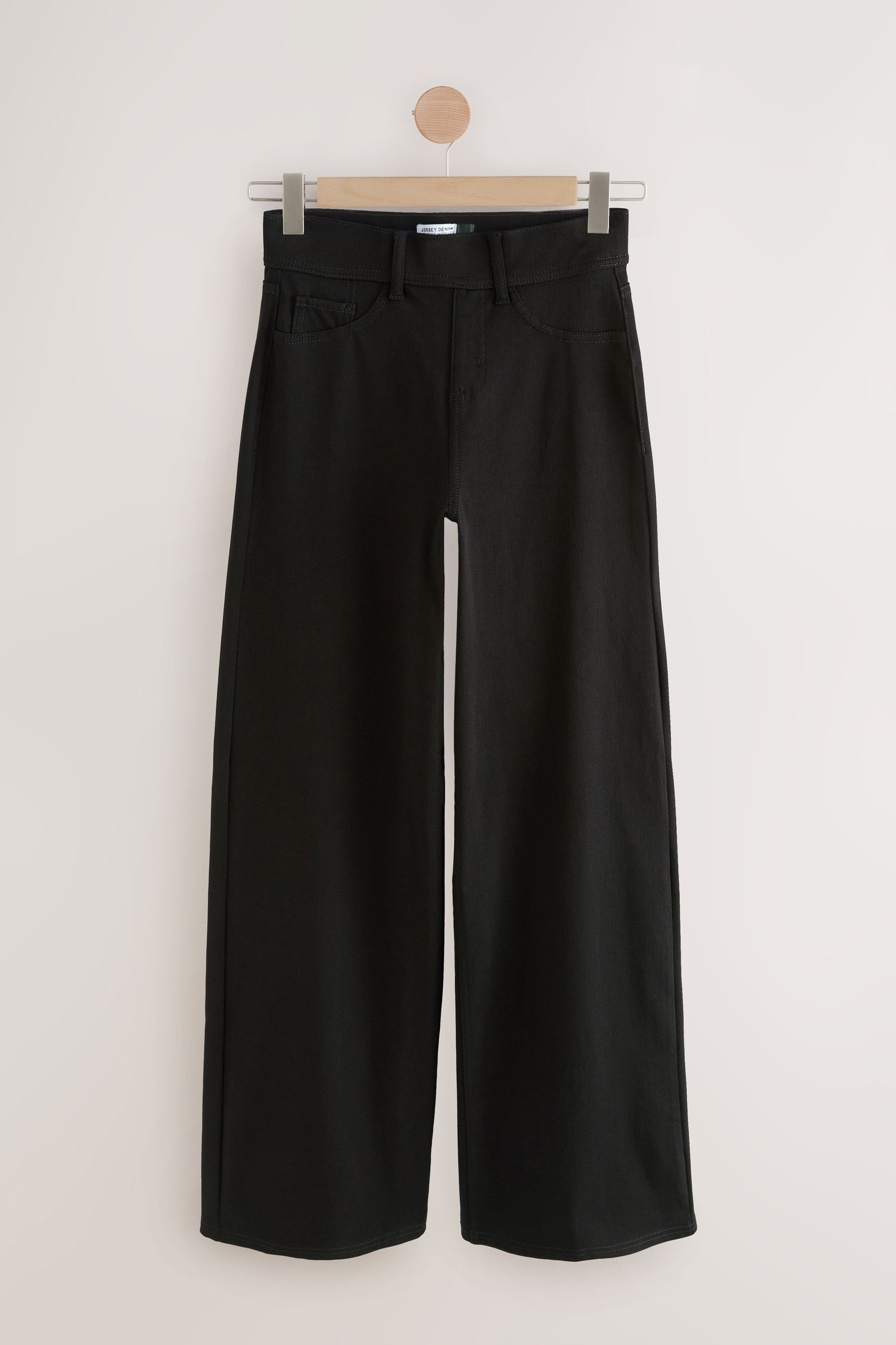 Next Weite Jeans Denim-Hose aus Jersey mit weitem Bein, 2er-Pack (2-tlg)