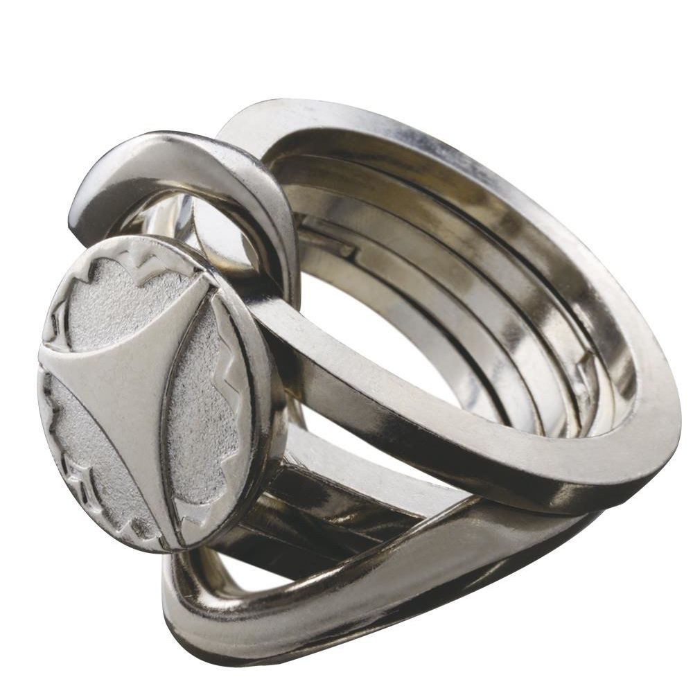 Bartl Spiel Huzzle Cast Ring II Metallpuzzle aus Gießzink, Level 5, Cast Ring II, Gießzink, Expert-Level, handlich, Trenn- und Zusammensetzpuzzle