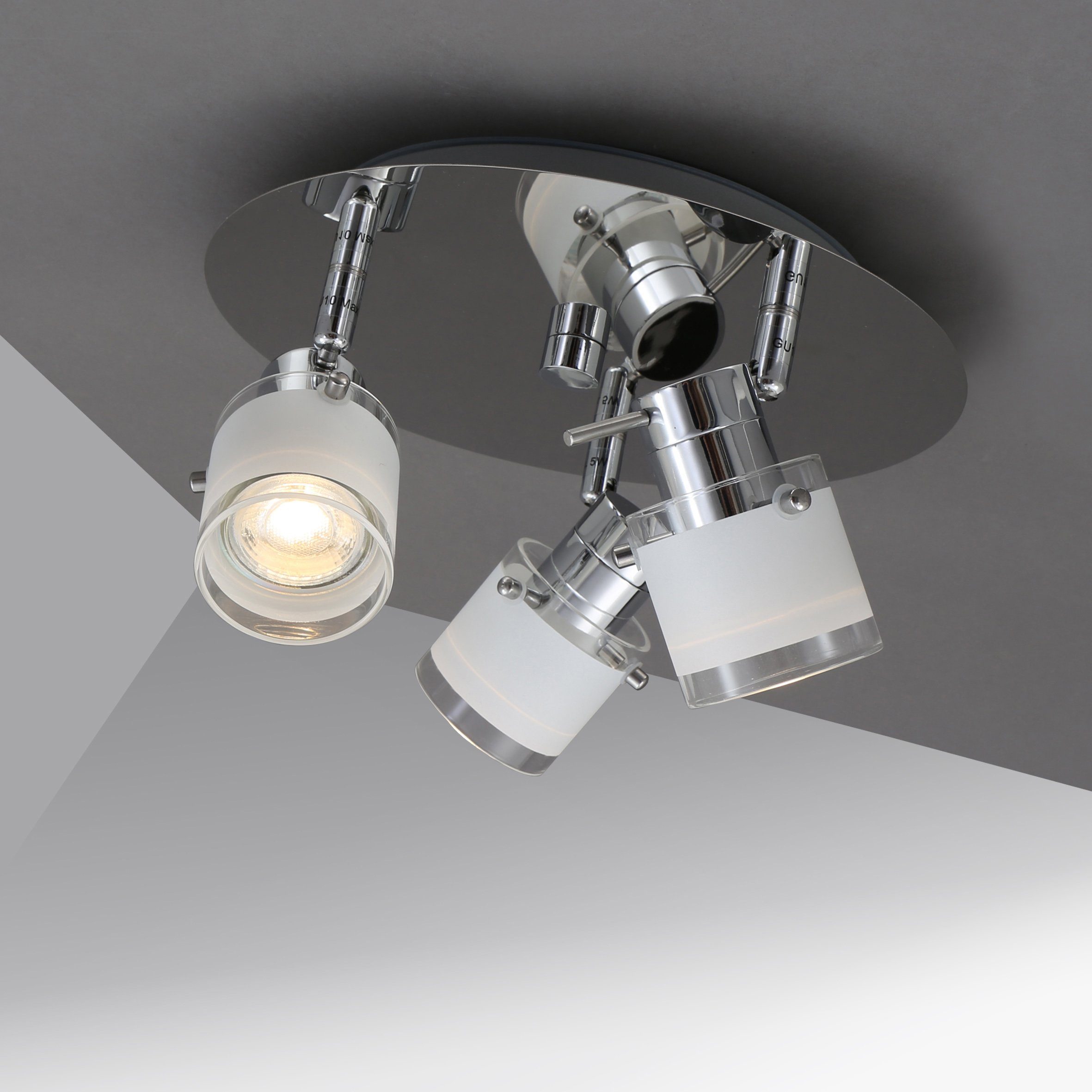 B.K.Licht LED Deckenleuchte, schwenkbar, GU10, IP44 online ...