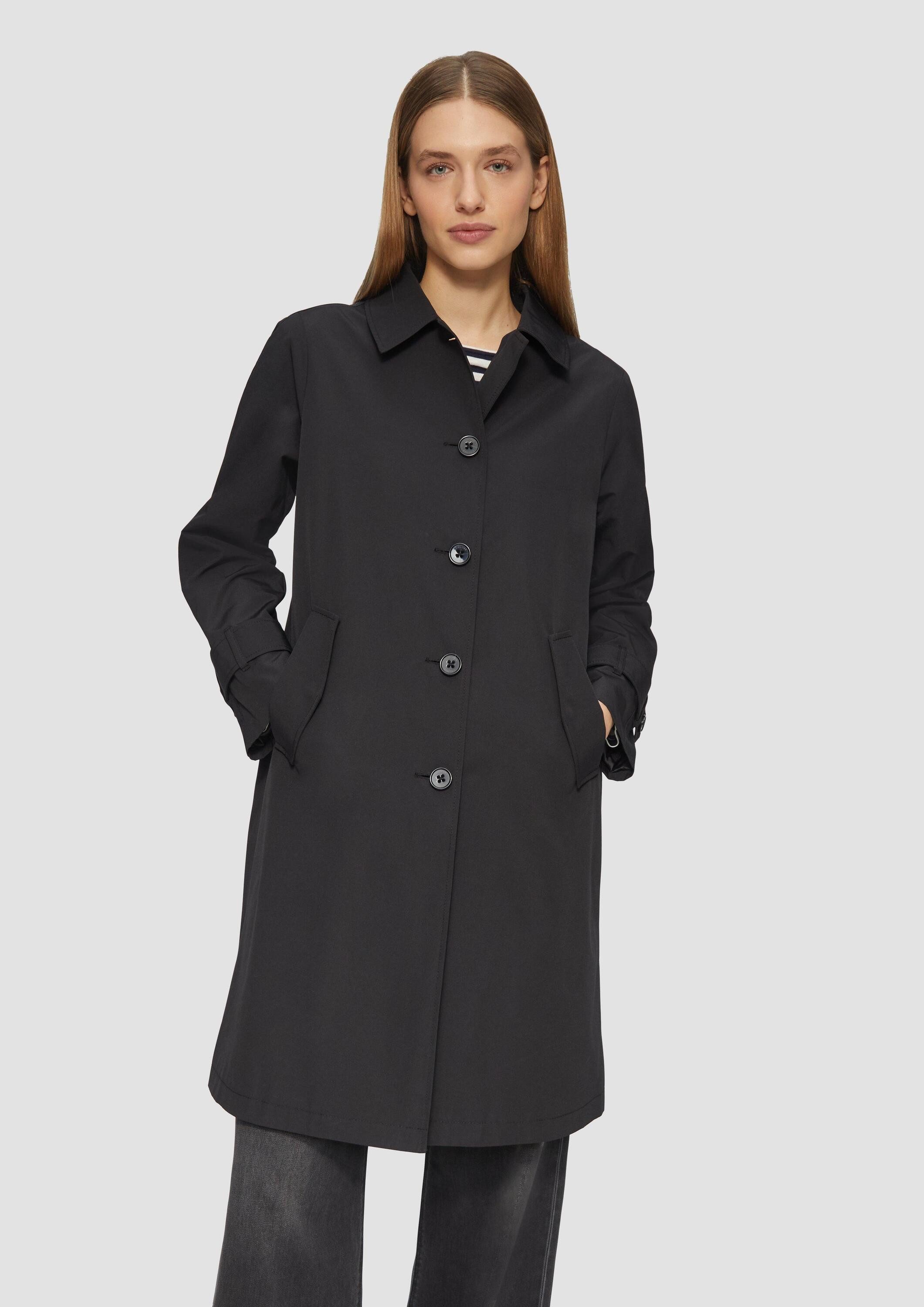 s.Oliver Trenchcoat Outdoor-Mantel Carcoat mit Rückenschlitz und Riegeldeta günstig online kaufen